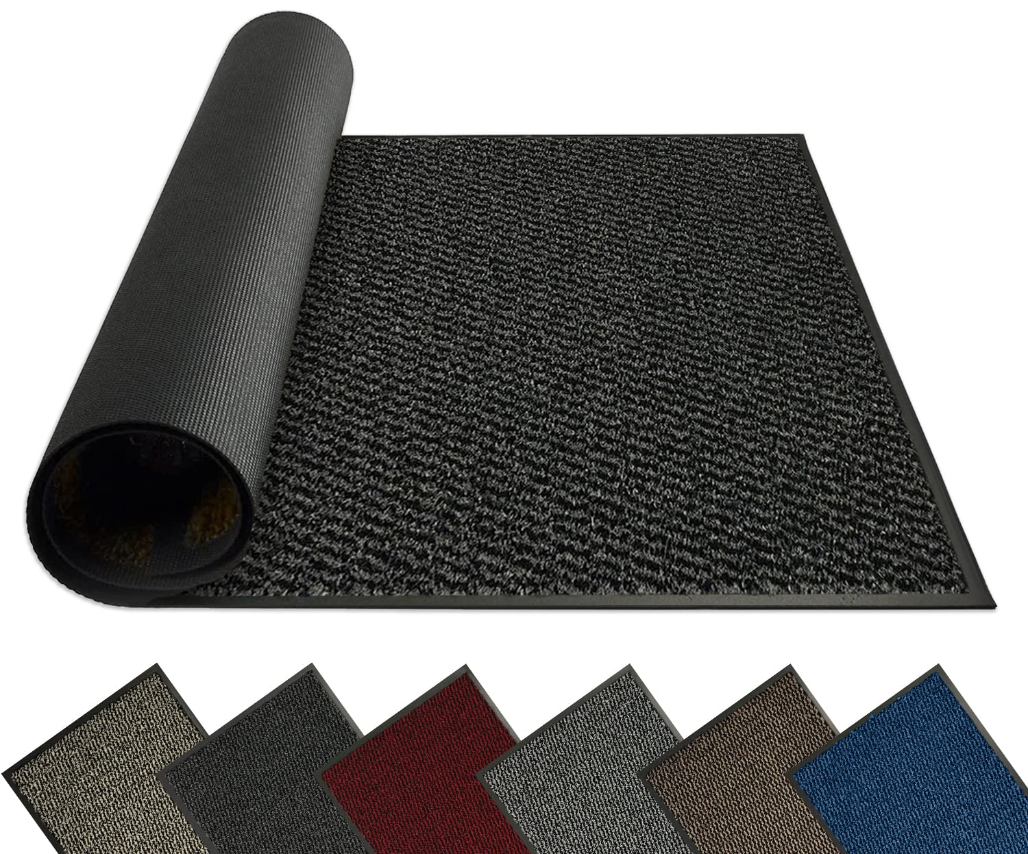 LexellWashable Door Mat for Indoor & Outdoor - Highly Absorbent Non-Slip FloorMat, Heavy Duty Rubber Mat for Front & Back Door - Stunning & Waterproof
