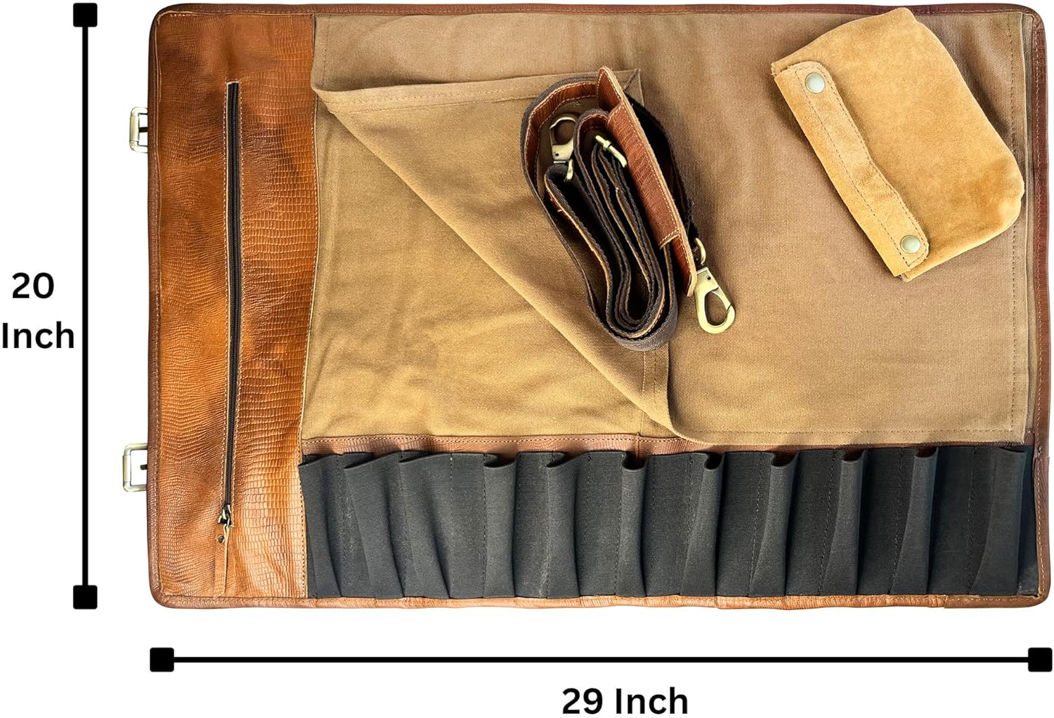 Rustic Town Genuine Leather Chef Knife Roll All Purpose Chef Roll