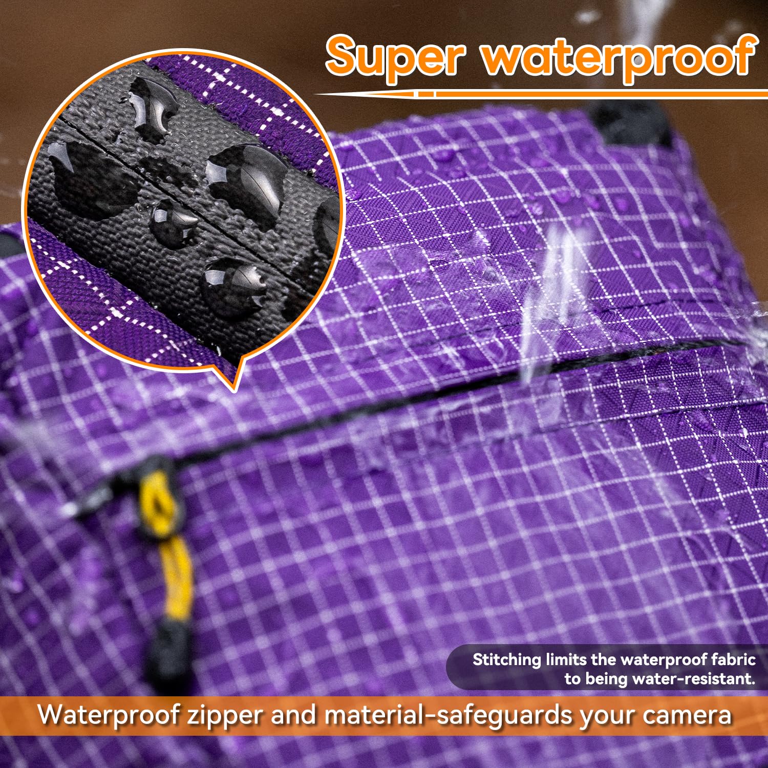 HIKEMAN Schultertasche Tasche für Kamera - wasserdichte Stoßfeste Kameratasche,Abnehmbarer Gurt für den Täglichen Gebrauch,Outdoor-Aktivitäten,Reisen,Bergklettern(Grau)