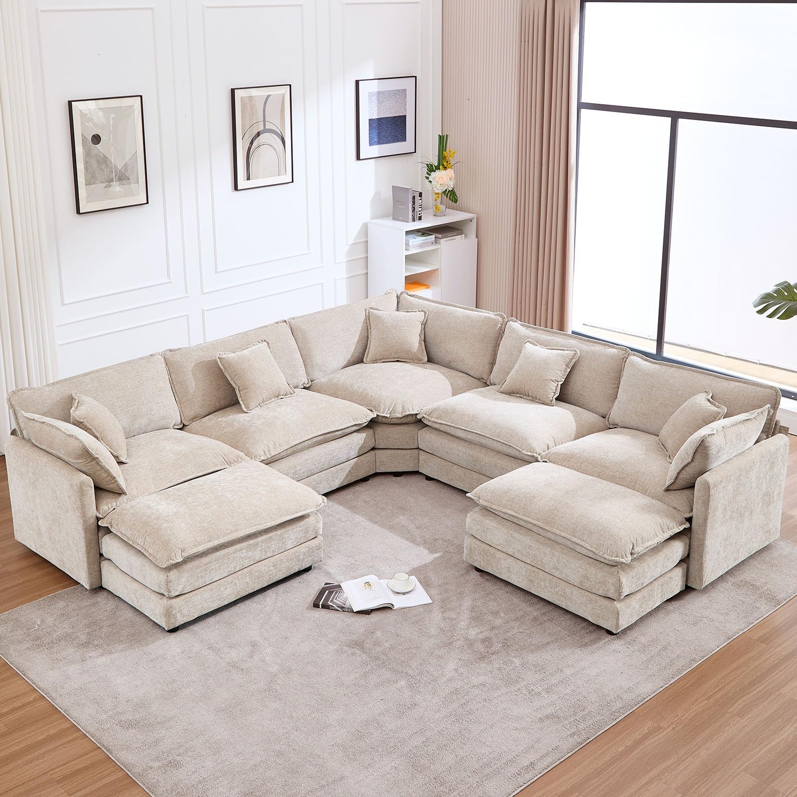 GNIXUU Cloud Couch Oversized Modular Sectional Sofa