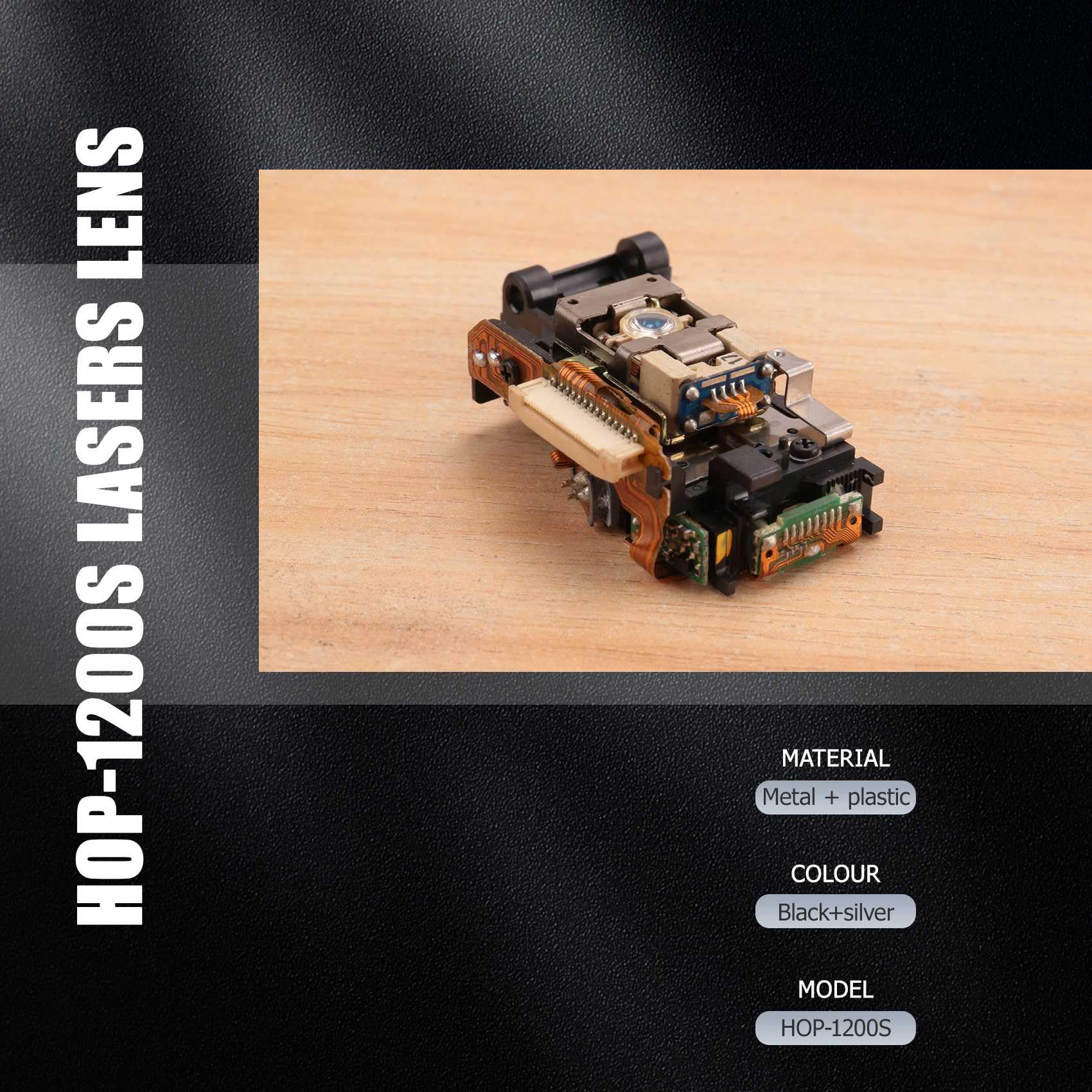 Srutueo HOP-1200S HOP-1200N HOP-1200 CD DVD Lasers Lens Optical Pick-Ups for, Black&Silver, 500043601