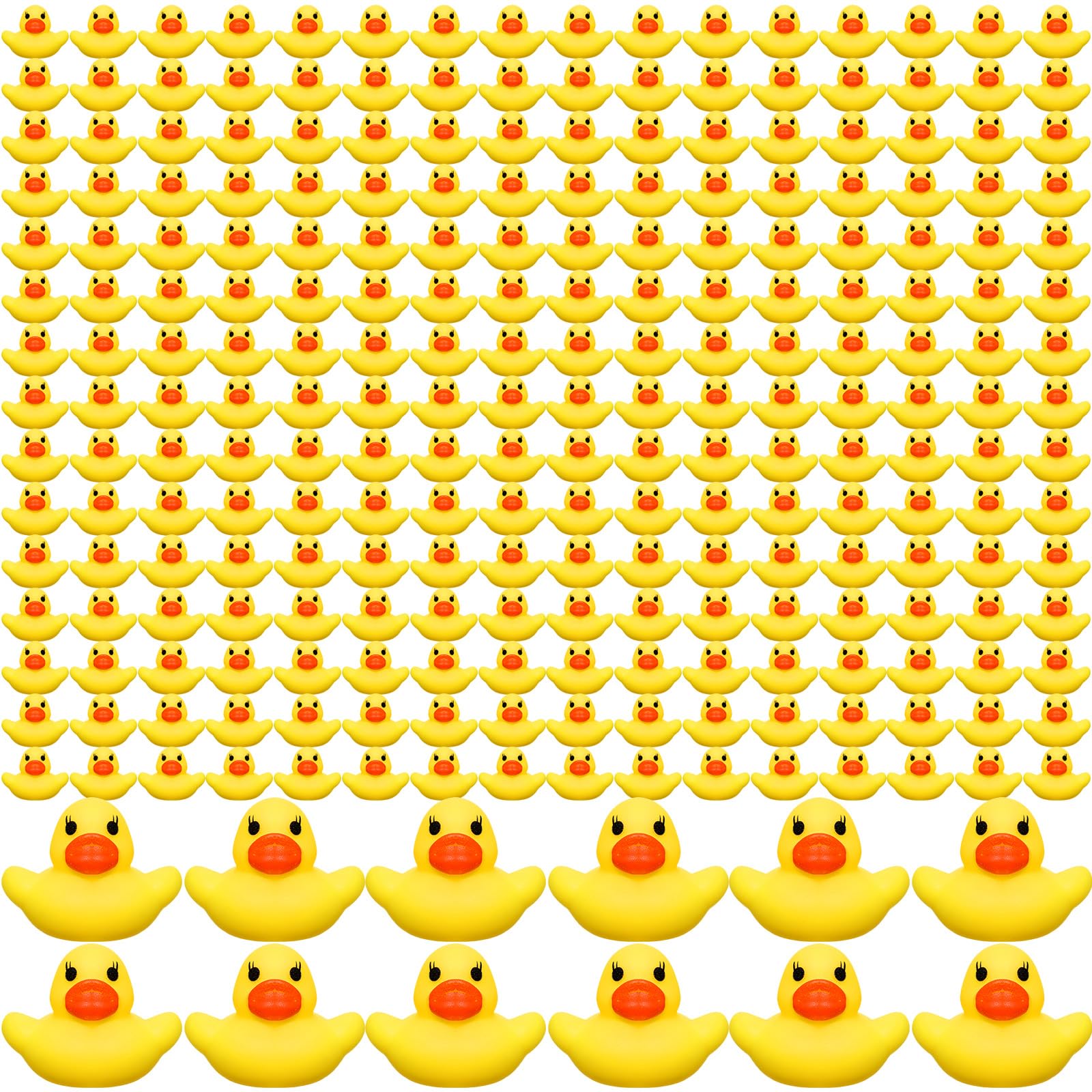 900 Pcs Mini Rubber Ducks in Bulk Bath Toy Squeak Tiny Ducks for Kids Bathtub Shower Birthday Favors Party Decoration Gift, 1.57 x 1.57 x 1.18 Inches