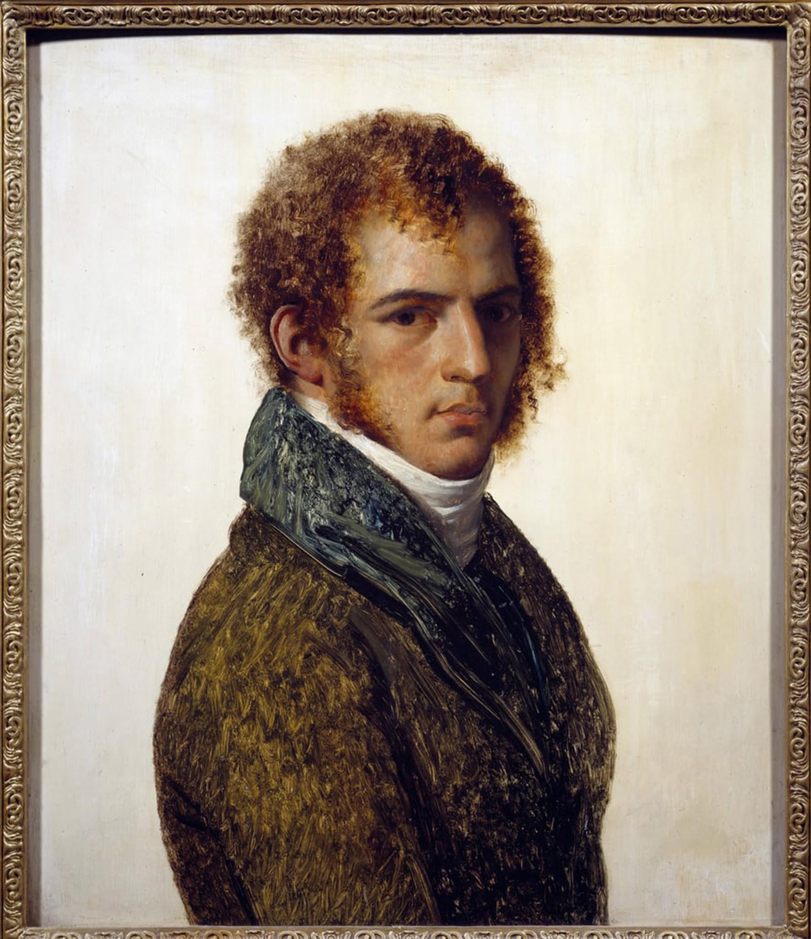 ARTXLXXBN Famous Painting Canvas Artwork Graffiti Print Portrait of the Benjamin Rolland Painting by Anne Louis Girodet De Roucy Trioson Portrait Canvas Image for Home Decor 60x90cm