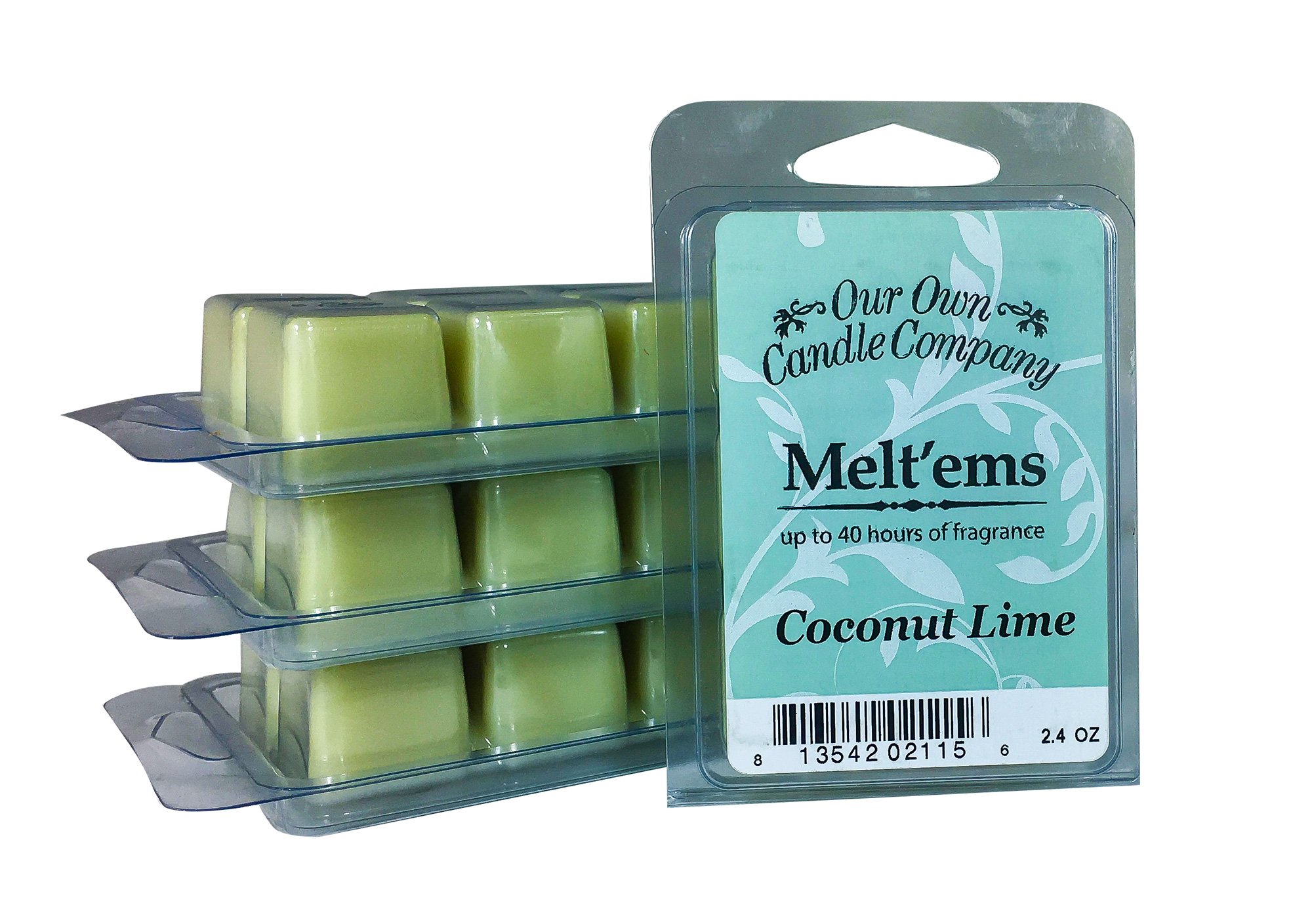 Our Own Candle Company Premium Wax Melt, Coconut Lime, 6 Cubes, 2.4 oz (4 Pack)