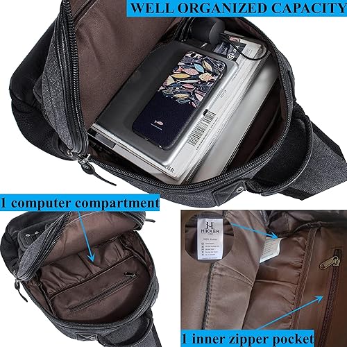 Miniatura 7 de Bandolera de lona estilo retro bandolera bandolera