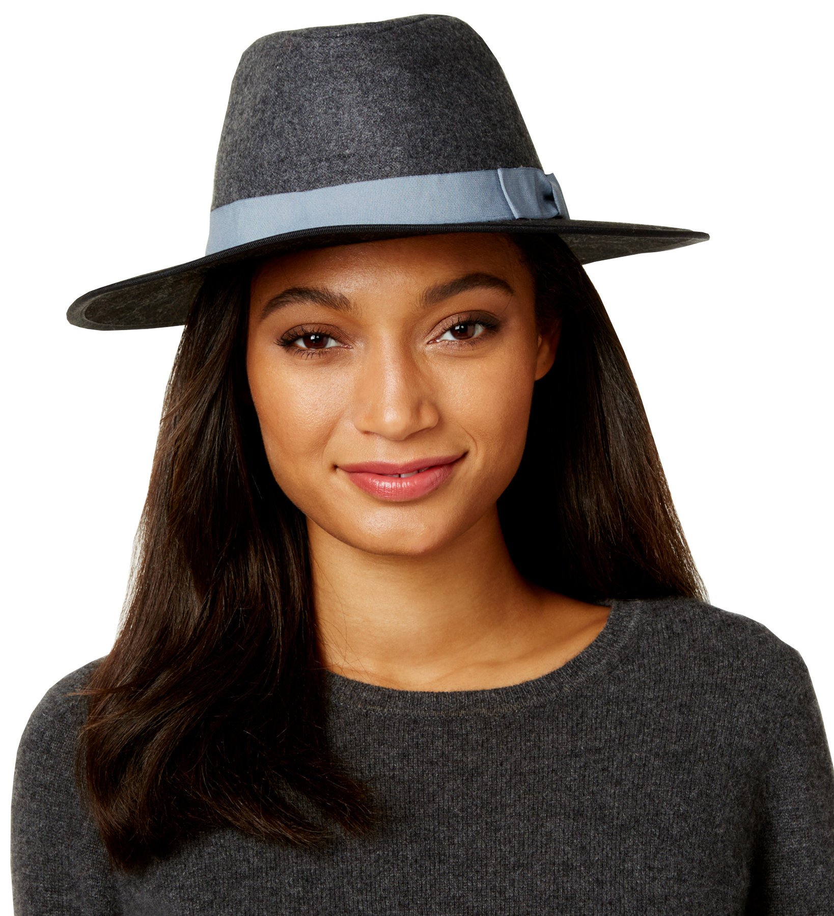 INC International Concepts Women's Colorblock Flat Brimmed Panama Hat,One Size (Black)