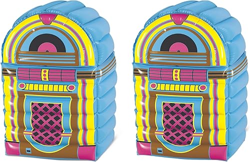 Miniatura 10 de Beistle Inflatable Cooler  50's & 80's Party Decorations, Drink Containers, Beverage Cooler, Music Themed Decorations Decades