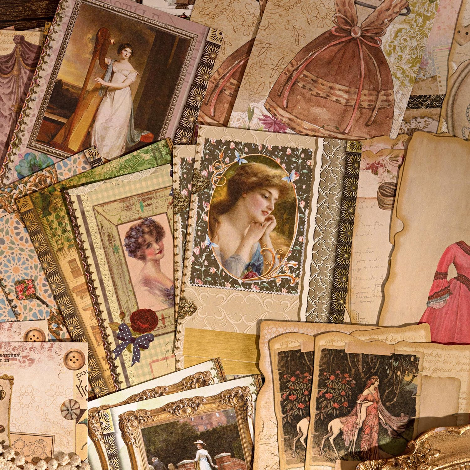 Alideco Lot De 120 Autocollants Vintage Pour Scrapbooking, Journal