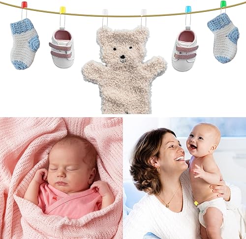 Miniatura 6 de 120 pasadores de pañal, pasadores de seguridad para bebés de 2.2 pulgadas, coloridos pasadores de pañales de acero inoxidable para pañales de tela,