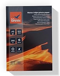 BLUE SWAN A3 Matte Photo Paper 200gsm, 50 Sheets – Double…