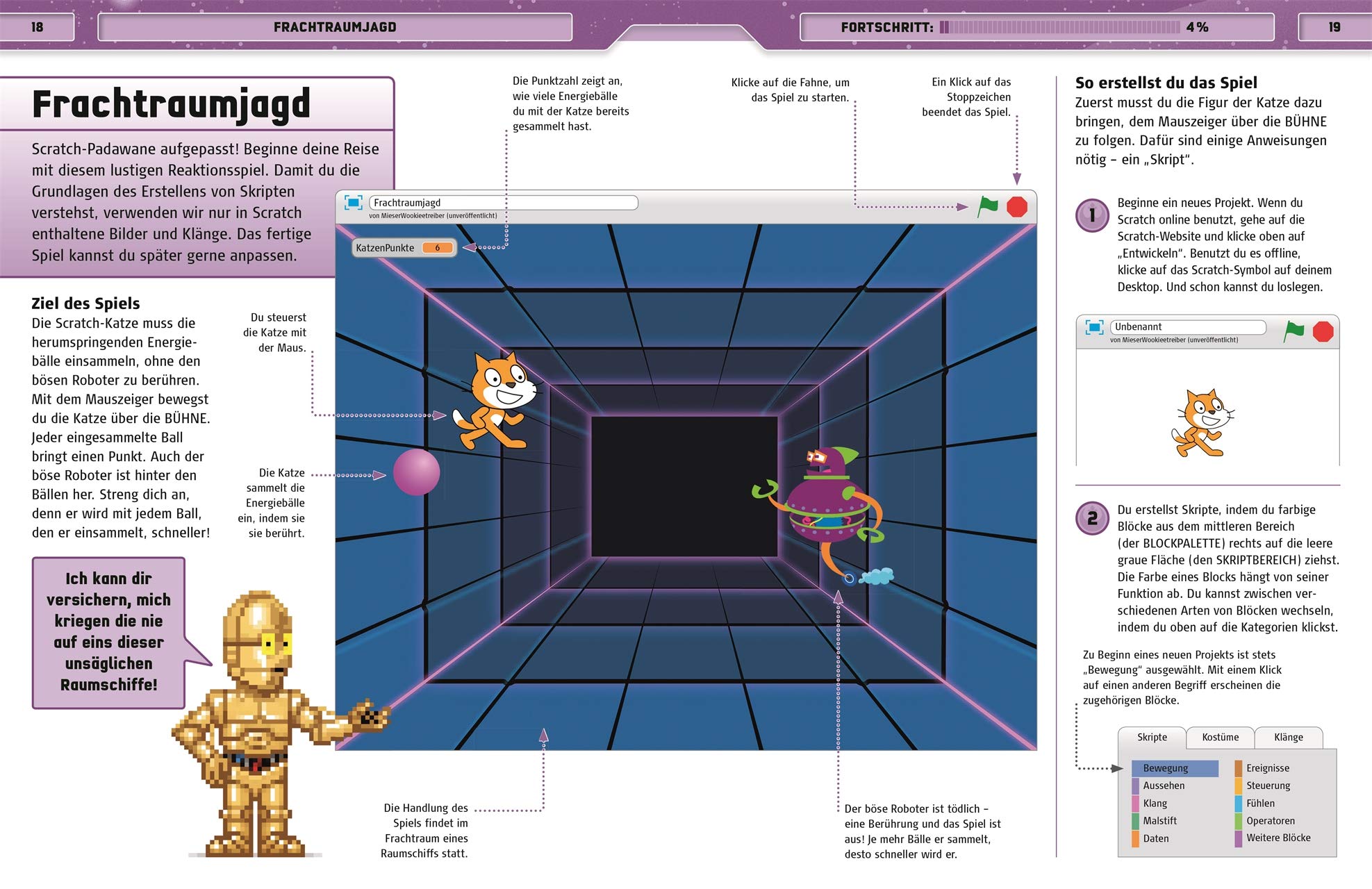 Star Wars™ Spiele programmieren: Mit Scratch™. Mit einfachen Anleitungen zum Programmieren von Animationen, Spielen und vielem mehr!