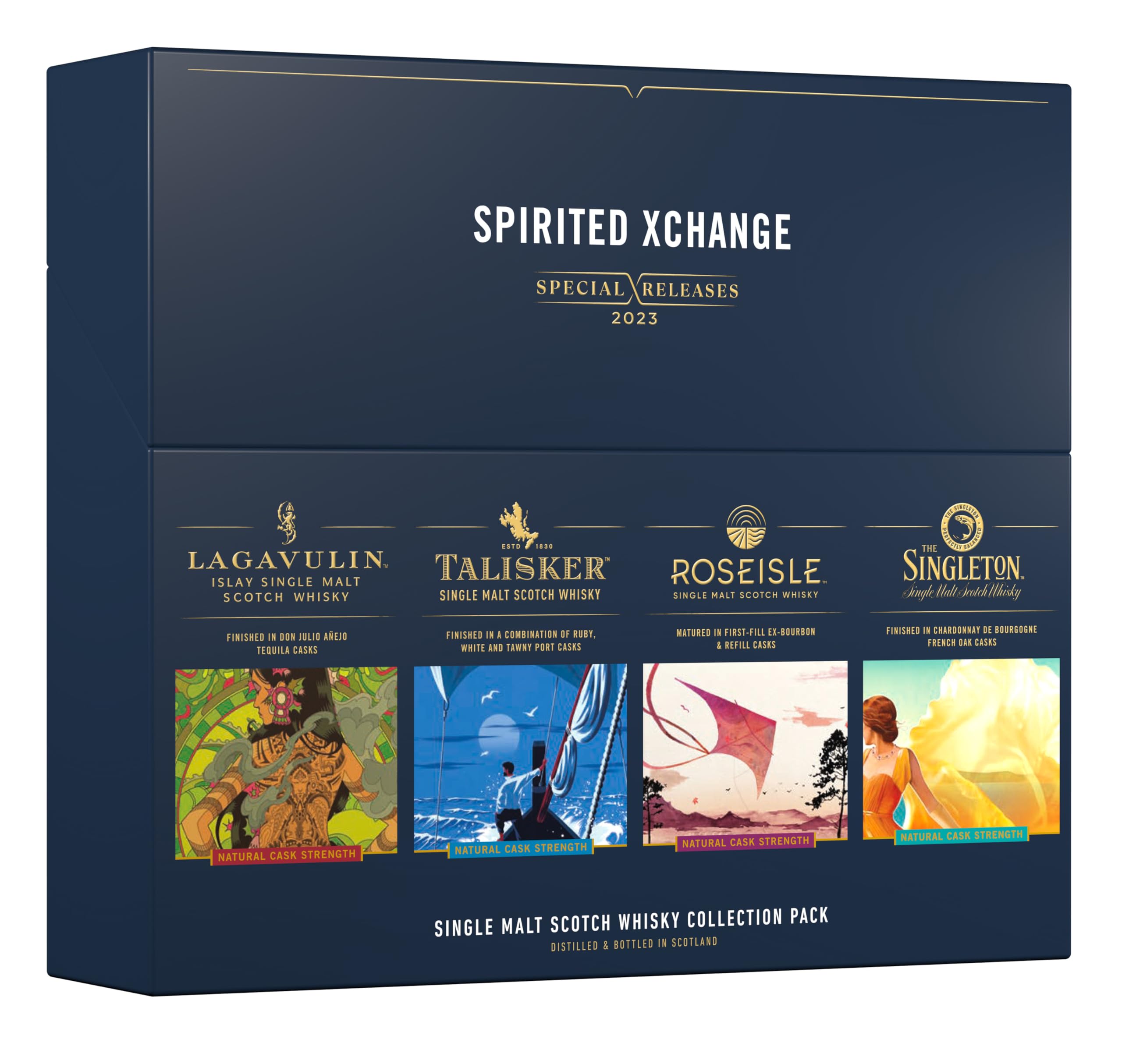 SPIRITED XCHANGE Geschenkset – Special Releases 2023, Single Malt Scotch Whisky, limitierte Edition