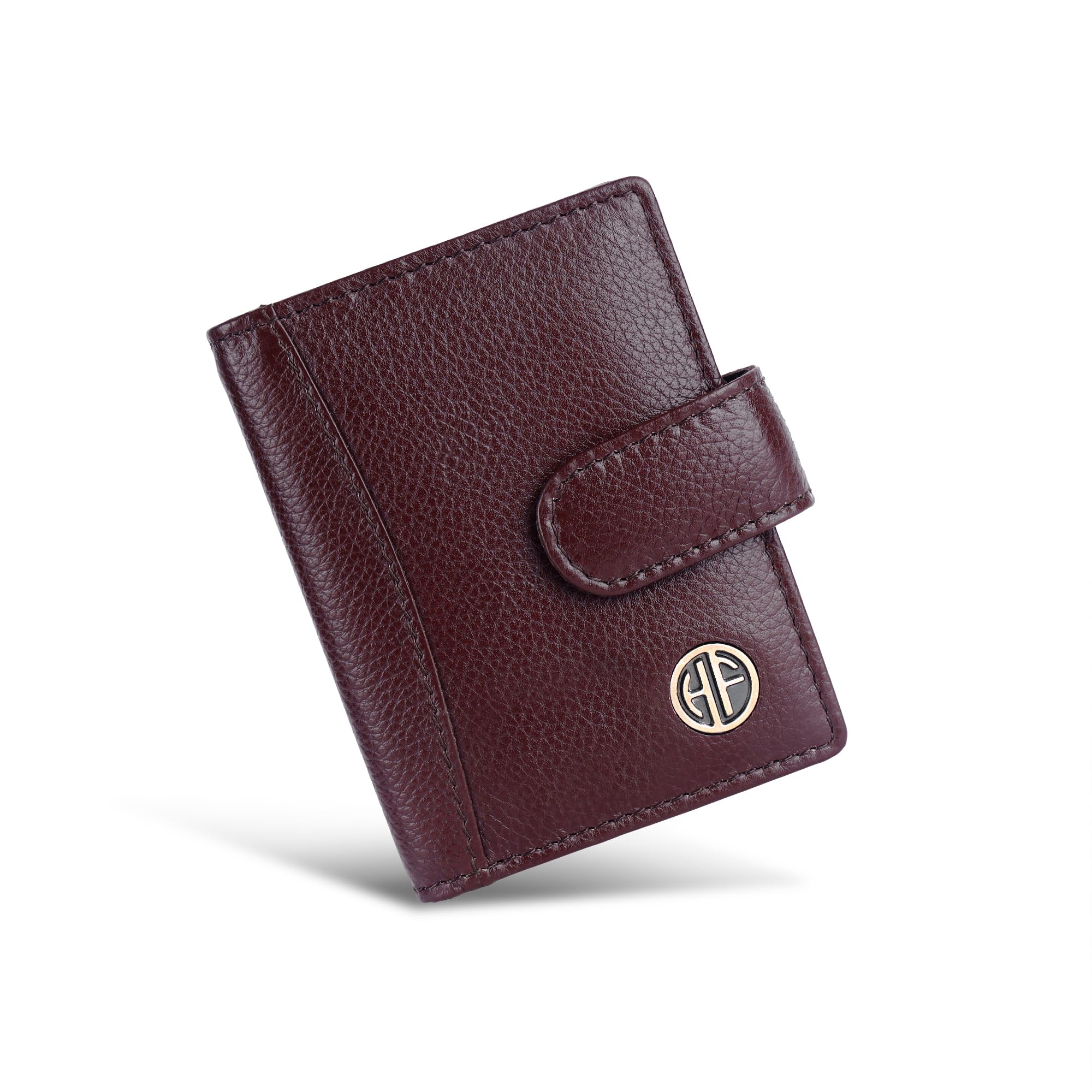 HAMMONDS FLYCATCHER Genuine Leather Card Holder Wallet for Man & Women, RFID Protected ATM/Credit Card Holder Wallet for Men with 18 Slots, Gift for Men, Father, Husband, Boyfriend - Redwood Brown