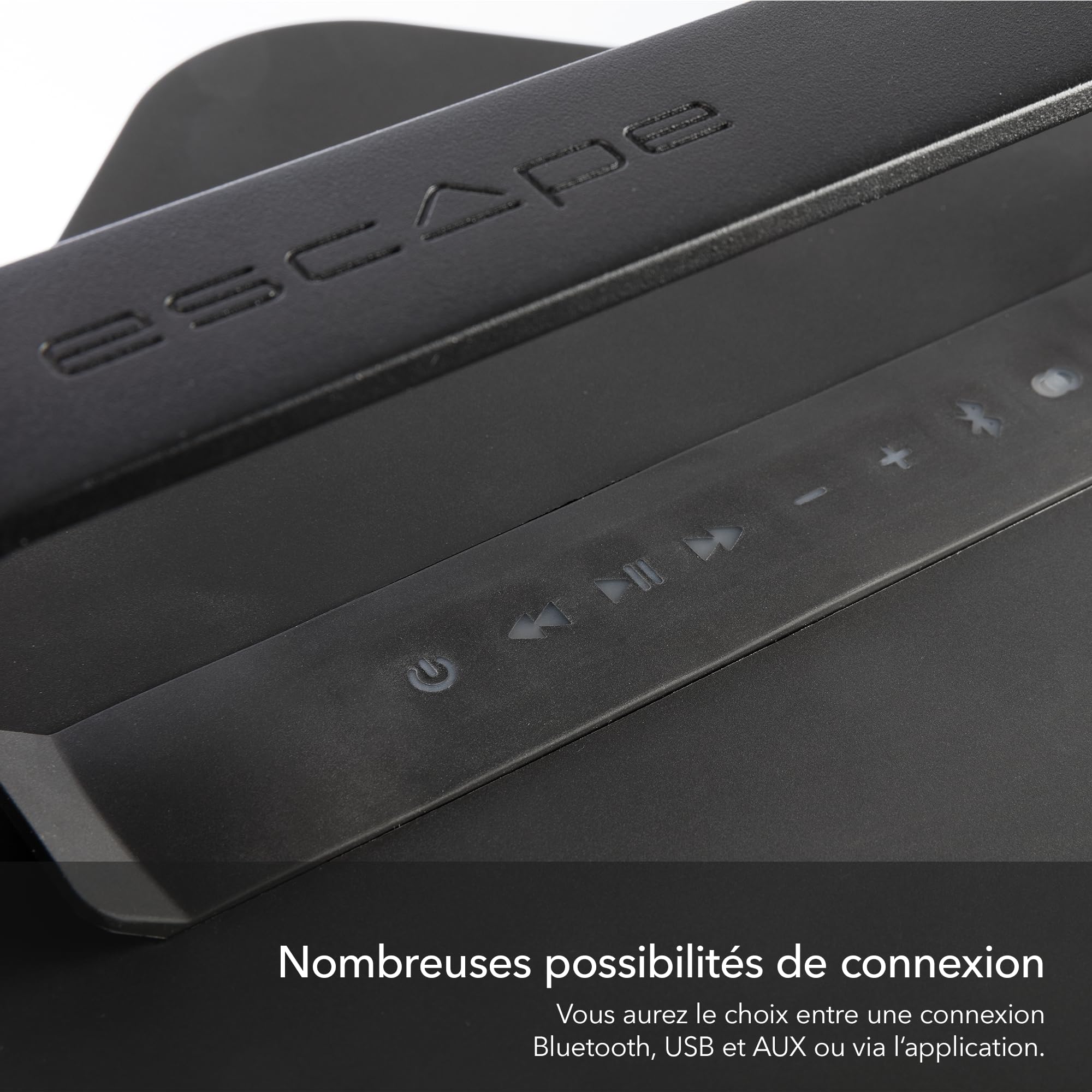 Escape P9 Haut-Parleur Bluetooth d'extérieur (IPX4 résistant aux intempéries, 100 W, autonomie de la Batterie 16 h, sans Fil, Portable) Noir