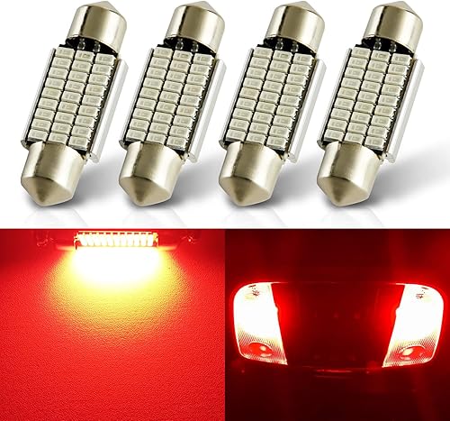 Vista 16 de 4 PCS Bombillas LED CAN-Bus Sin Errores 6418 6411 6461 DE3425 C5W Festoon 36MM 1.5" Ultra Blue 3014 27-EX Chipsets para Luces Interiores