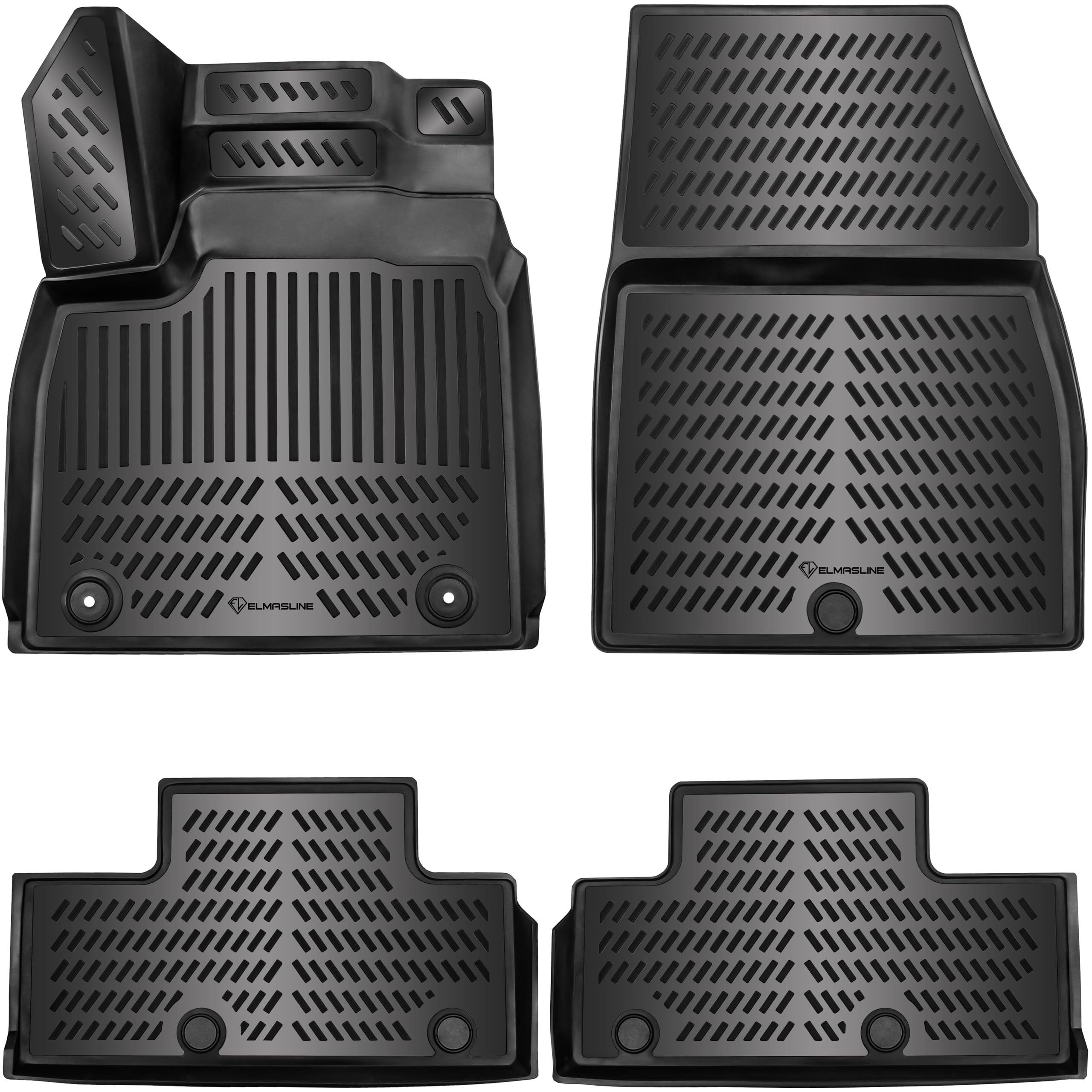 Mossa Premium tappetini auto in velluto compatibili con Renault Megane I (1995-2002) - tappeti auto - nero 2