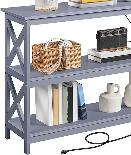 Miniatura 50 de Yaheetech Soportes de televisión y centros de entretenimiento con estante de almacenamiento de 3 niveles para sala de estar, color negro Negro