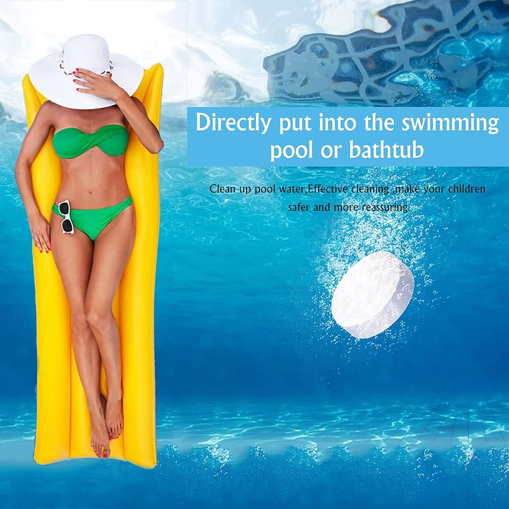 Slow-Dissolving Chlorine Tablets For Swimming Pools - 20g Each, 24 Tablets (Blue Packaging
