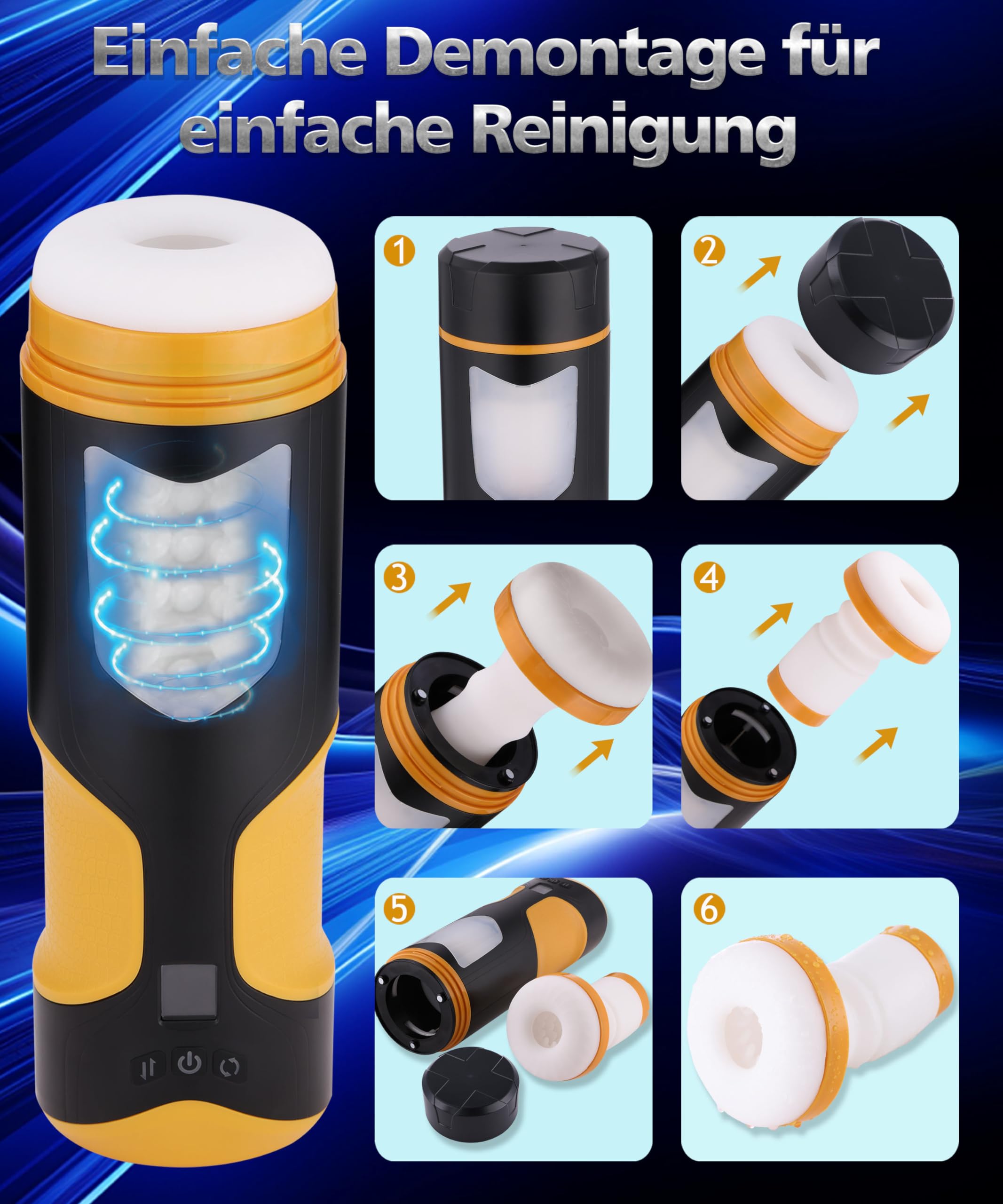 Elektrisches Cup-Masturbator-Spielzeug APP-Steuerung, Masturbieren für Männer mit 8 Modi, Teleskopfunktion und rotierender Massagefunktion, Pocket-Pussy-Penis-Masturbatoren, leicht zu reinigen
