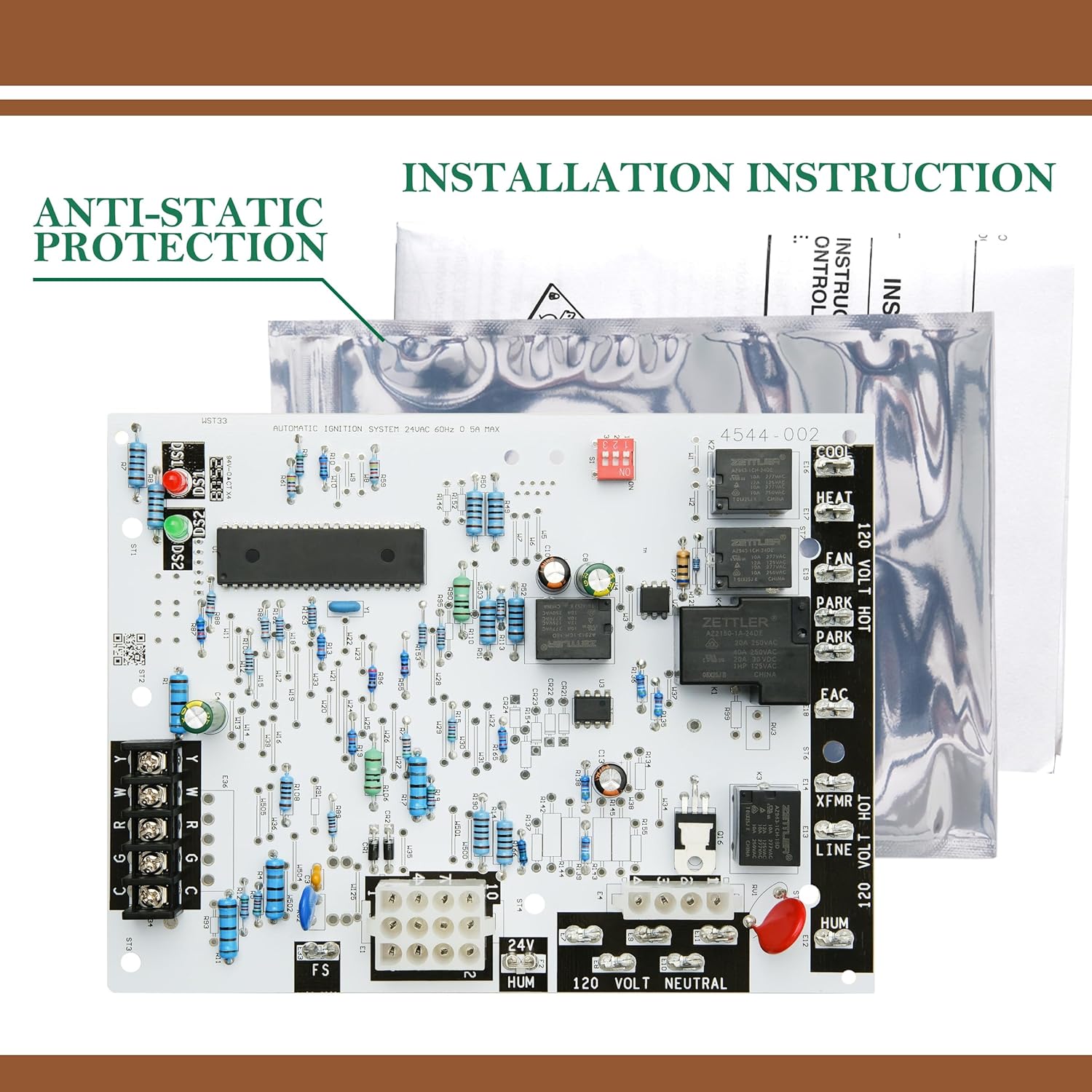 50A66-123 Control Board,50A66-743 Furnace Control Circuit Board Compatible with Lennox, Replaceor Furnace Control Board 50A66-122, 50A66-123, 50A66-743,50A66-843, 69M15,23W51, 100925-03