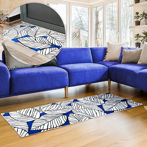 Miniatura 4 de Kayahome, Juego de 2 alfombras de área lavables a máquina, modernas, ultrafinas, lavables, más entrada, para pasillo, cocina, baño, dormitorio,