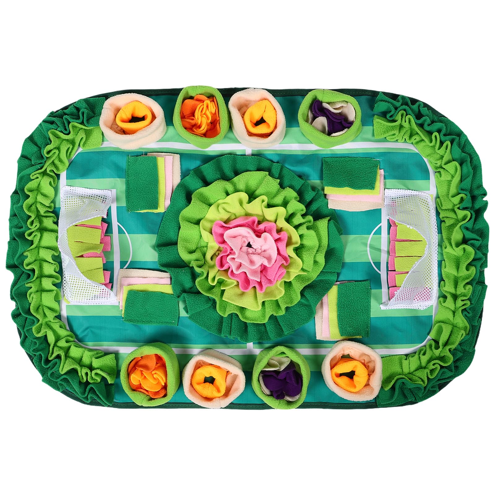 WOONEKY Tapis de Reniflage pour Petits Chiens Tapis Dactivité Interactif à Slow Feeding pour Instincts Naturels et Design Terrain de Football pour Entraînement et Jeu