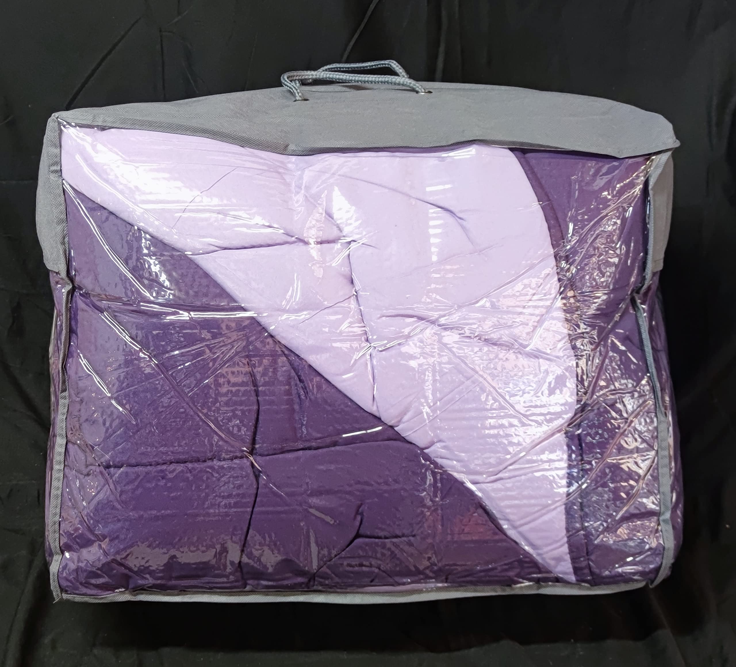 Edredón Nórdico Acolchado, Otoño/Invierno Relleno Nórdico 350 gr/m² en 100% Fibra Hueca siliconada (Morado, Cama 150 (240x220))