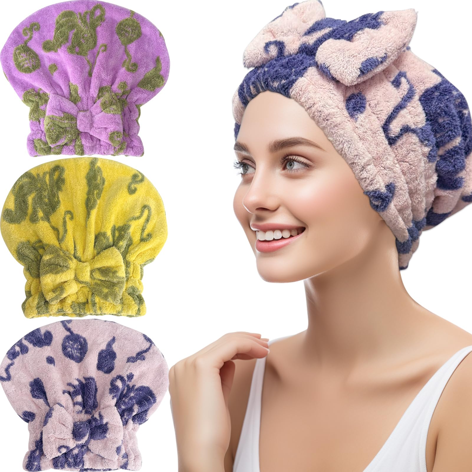 Serviette cheveux microfibre pour femme de qualité supérieure pour cheveux bouclés