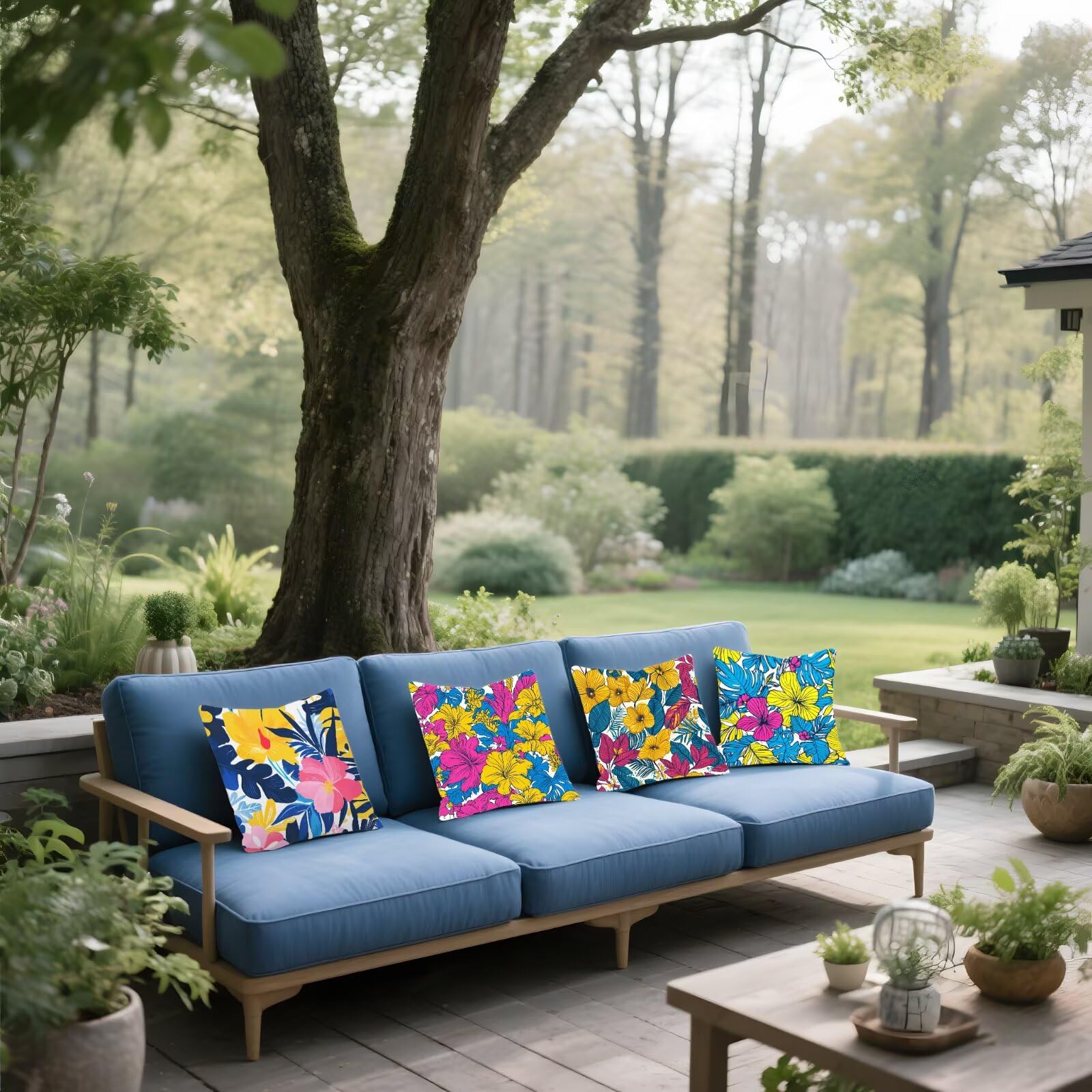Federe Cuscini Divano 45x45cm, Federa Cuscino Fiori Pianura Quadrati Copricuscini Super Morbido Copri Cuscini Per Divano, Cuscino Decorativo da Esterno Giardini, Per Soggiorno Camera Divani Sedie P290