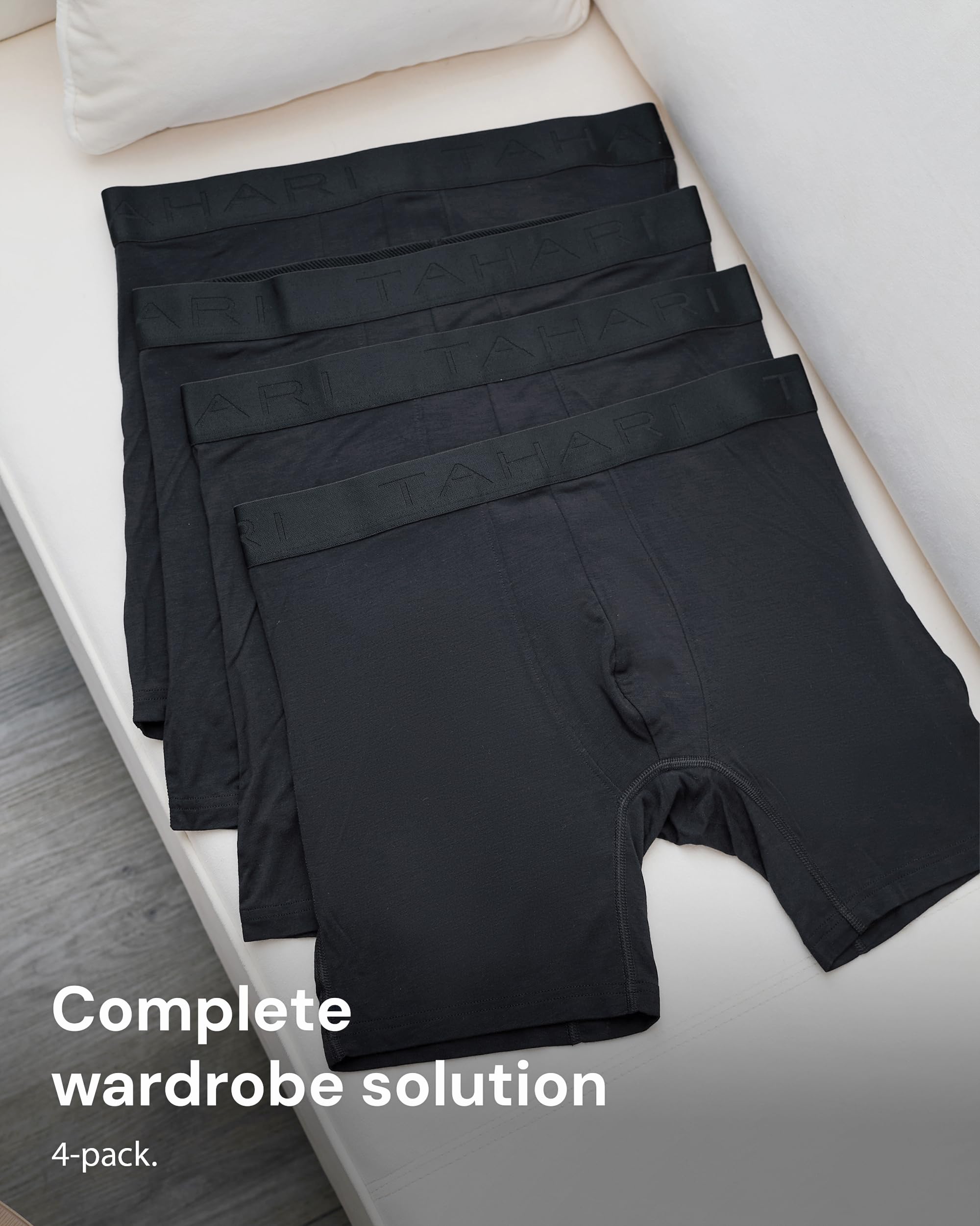 TAHARI Microfiber Boxer Briefs - Black, XL