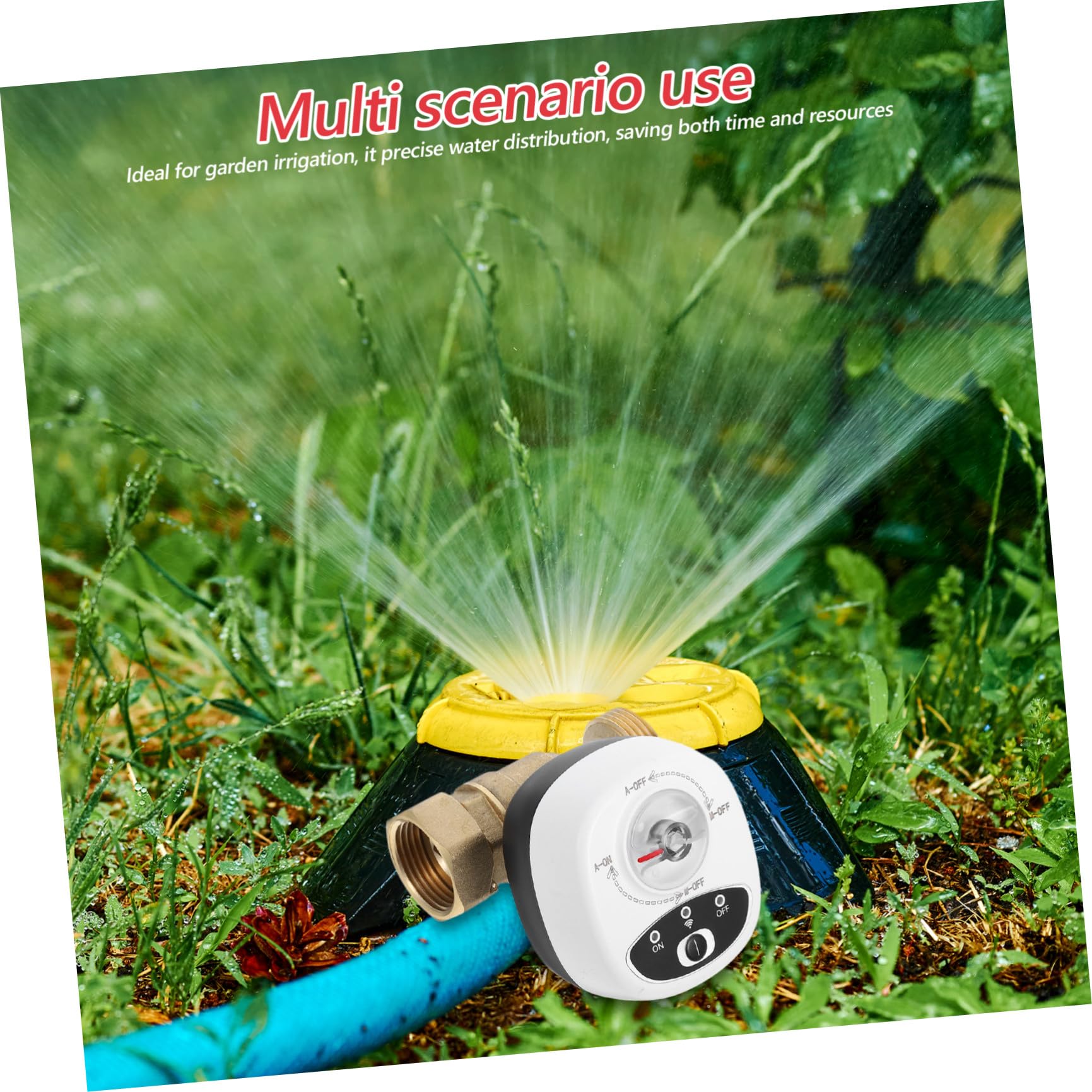 CLISPEED Válvula de Agua Eléctrica Inteligente Wifi con Temporizador y Alarma, Control Remoto Fácil Instalación, Material PC y Abs para Sistemas de Riego y Tuberías Dn25