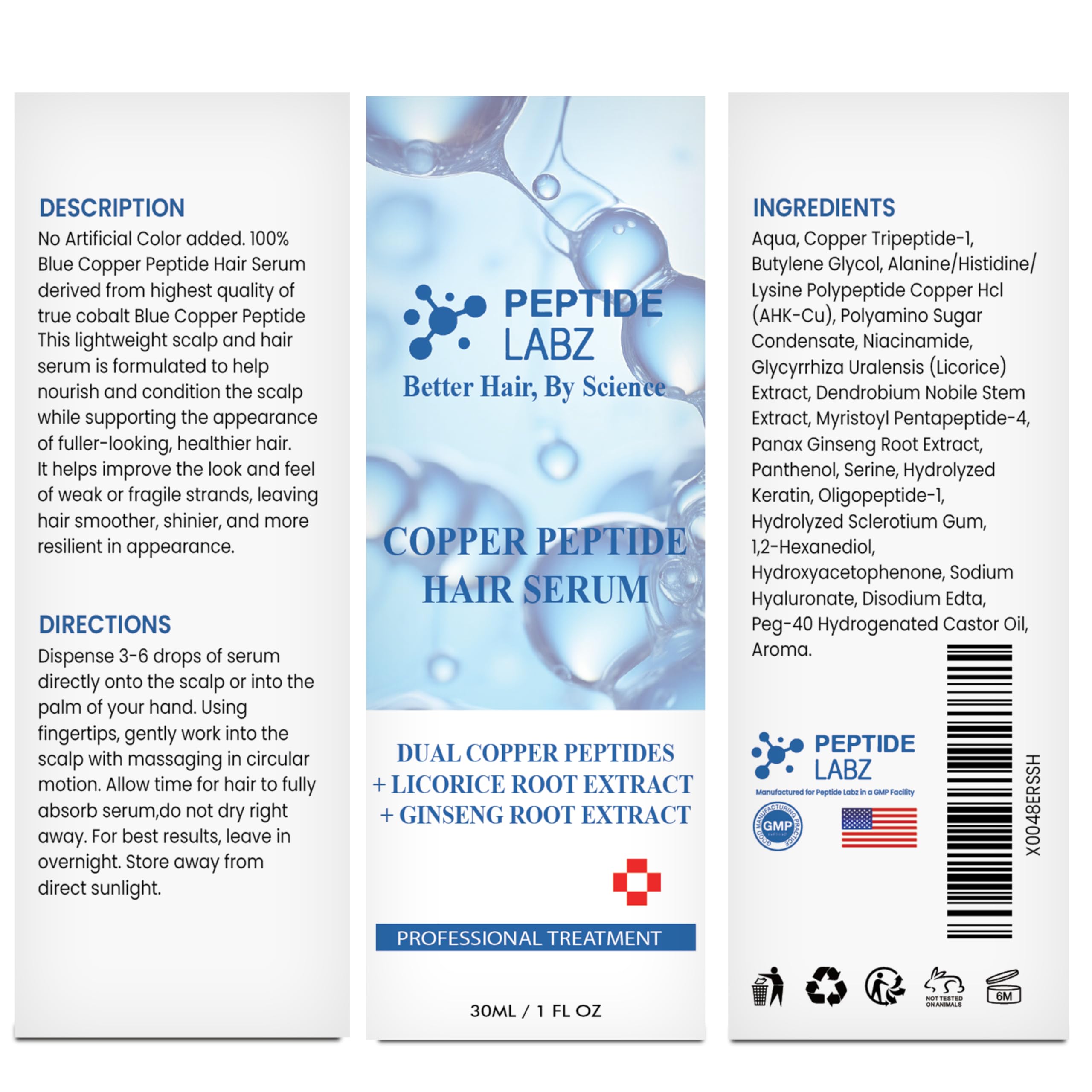 Copper Peptide 10% GHK-CU, 5% AHK-CU peptides Hair Growth Treatment Serum :  Amazon.ae: Beauty