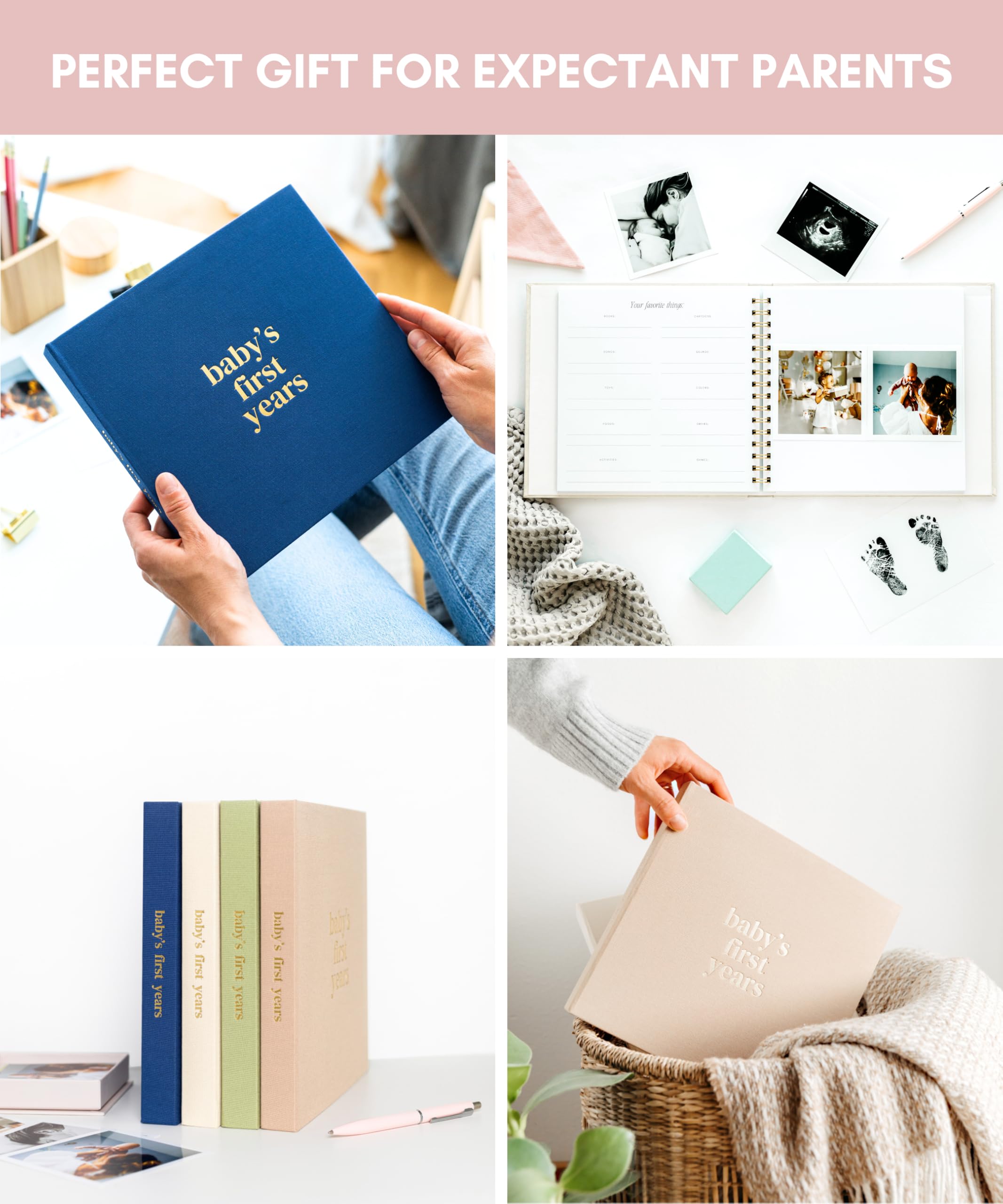 Lamare Libro dei ricordi del primo anno per bambini e bambine – Libro delle pietre miliari del bambino dalla gravidanza all'infanzia – Simpatico libro ricordo regalo per bambini