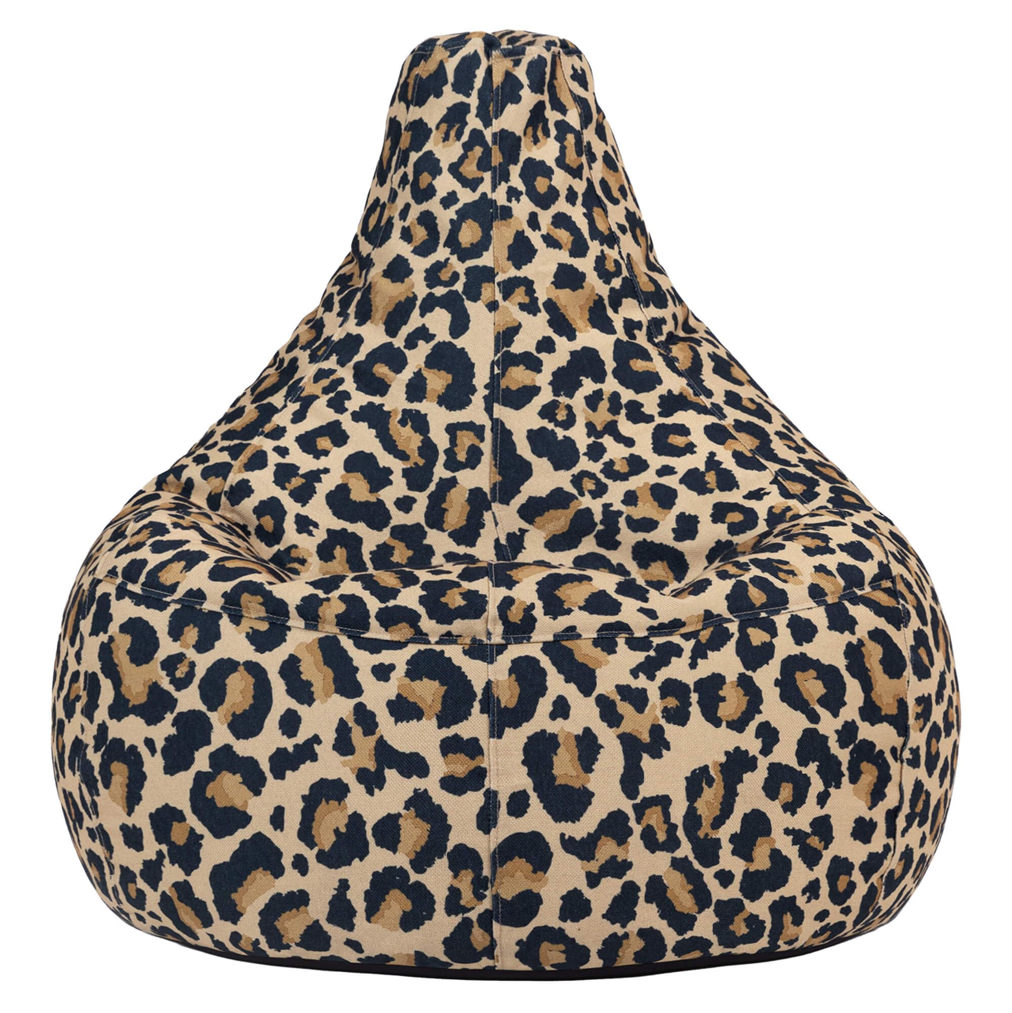 Icon Dalton Leopard Sitzsack, Webstoff, Gaming Sitzsack Erwachsene mit Füllung, Bean Bag, Lounge Sessel, Lounge Stuhl, Garten, Schlafzimmer, Wohnzimmer, Wohnzimmer Möbel