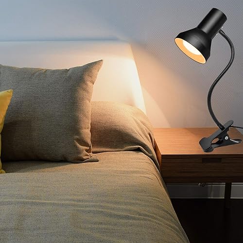 Miniatura 6 de Lámpara de escritorio, lámparas de mesa para cuidado de los ojos, lámpara de cuello de cisne de rotación de 360, luz de libro de lectura portátil,