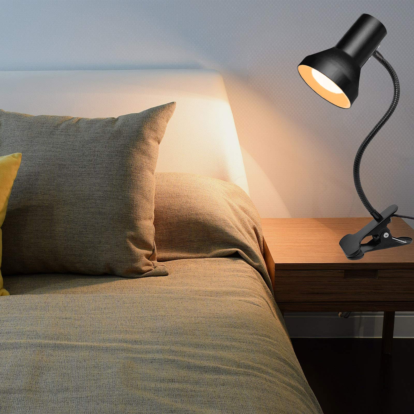 WimiSom Schreibtischlampe, augenschonende Tischlampen, 360 ° drehbar, Schwanenhals-Clip-Lampe, tragbares Leselicht, Klemmlicht, Augenpflege, Arbeitszimmer, Schreibtischlampen für Schlafzimmer und Büro