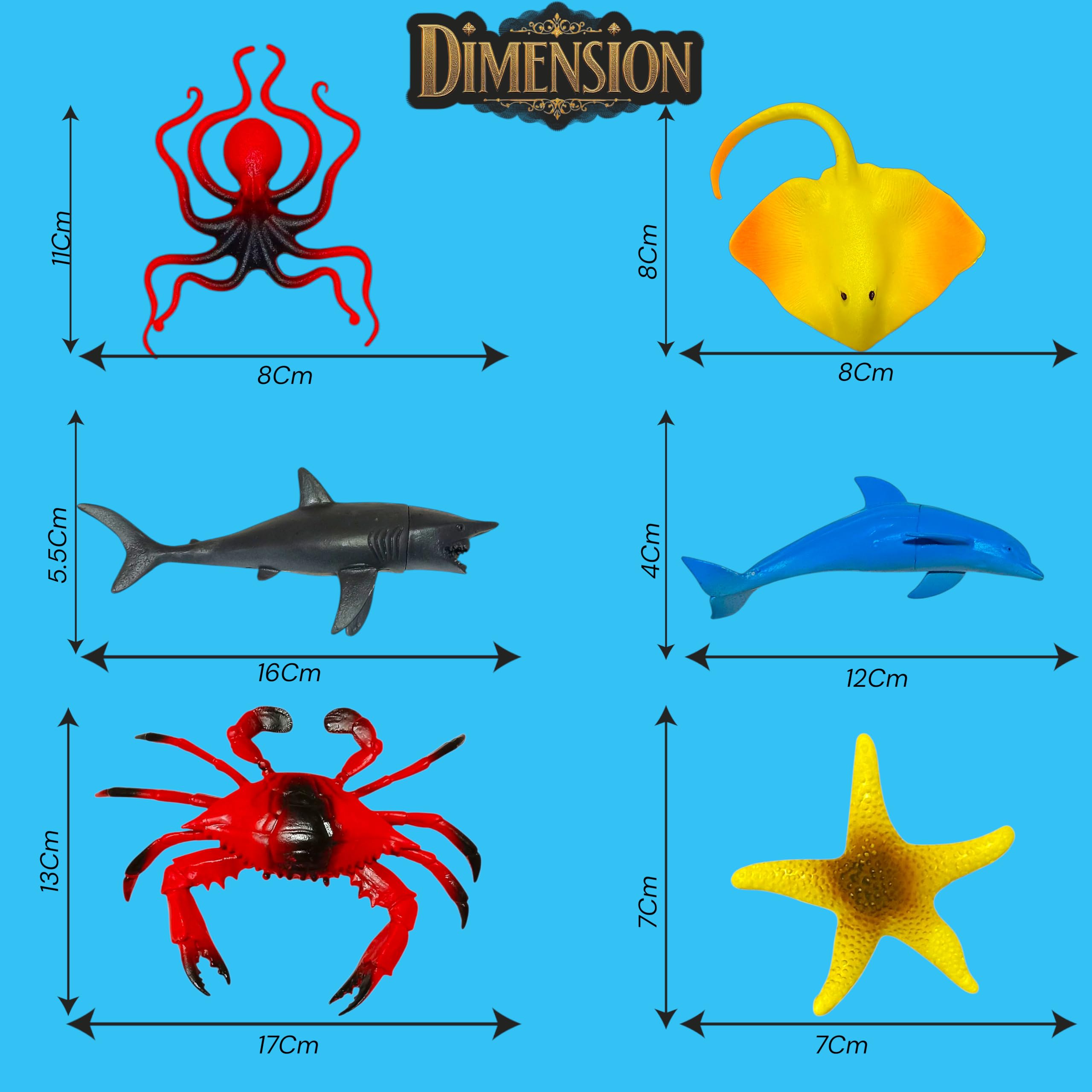 Buy NIYANA Underwater Animals Action Figures Toy, Multicolour