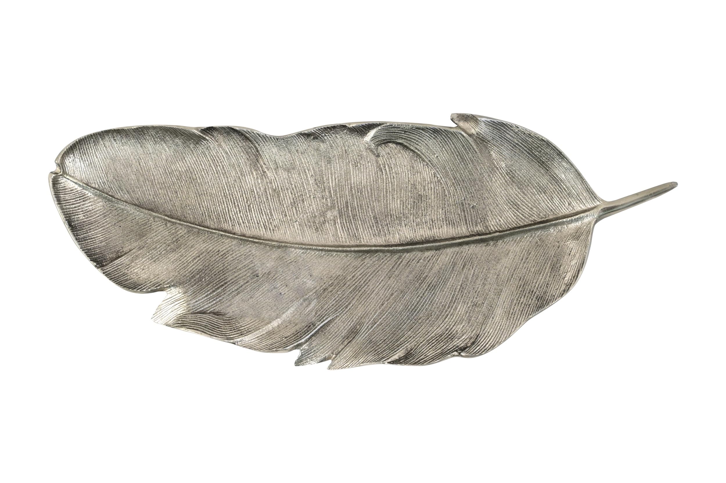 Cruiser’s Caché | Decorative Embossed Leaf Cast Aluminum Tray | Beautifully Hand-Crafted by Artisans | Large 14
