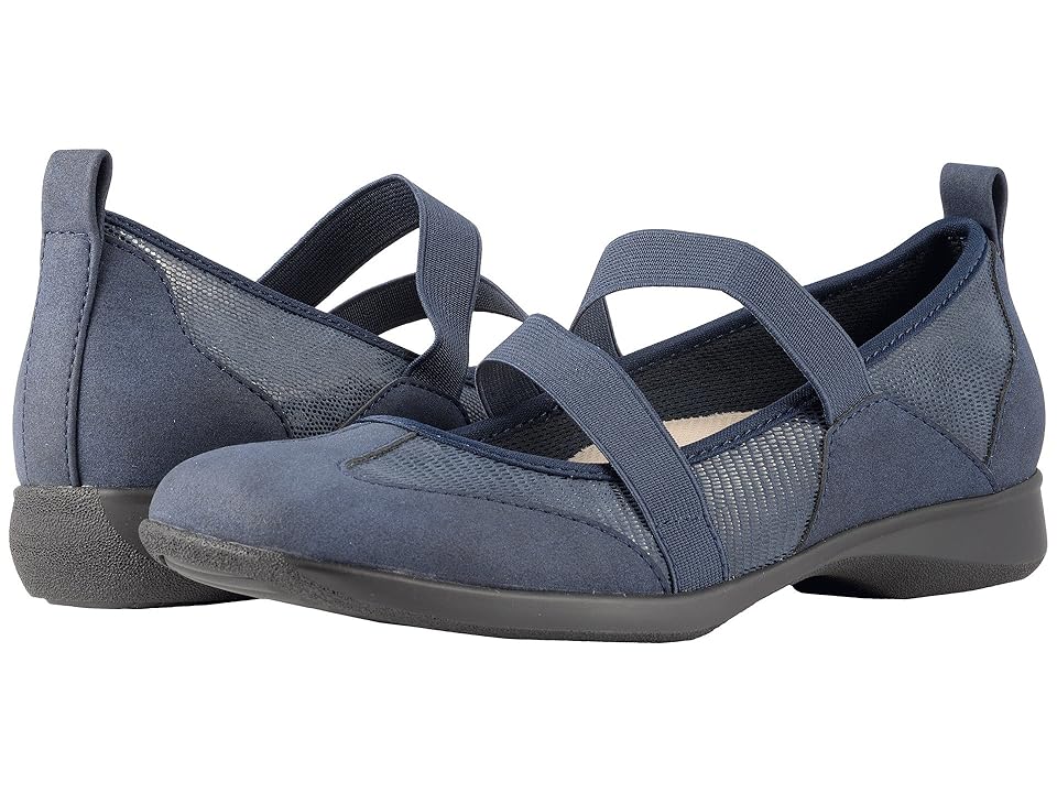 

Trotters Josie (Dark Blue Lizard) Women's Flat Shoes