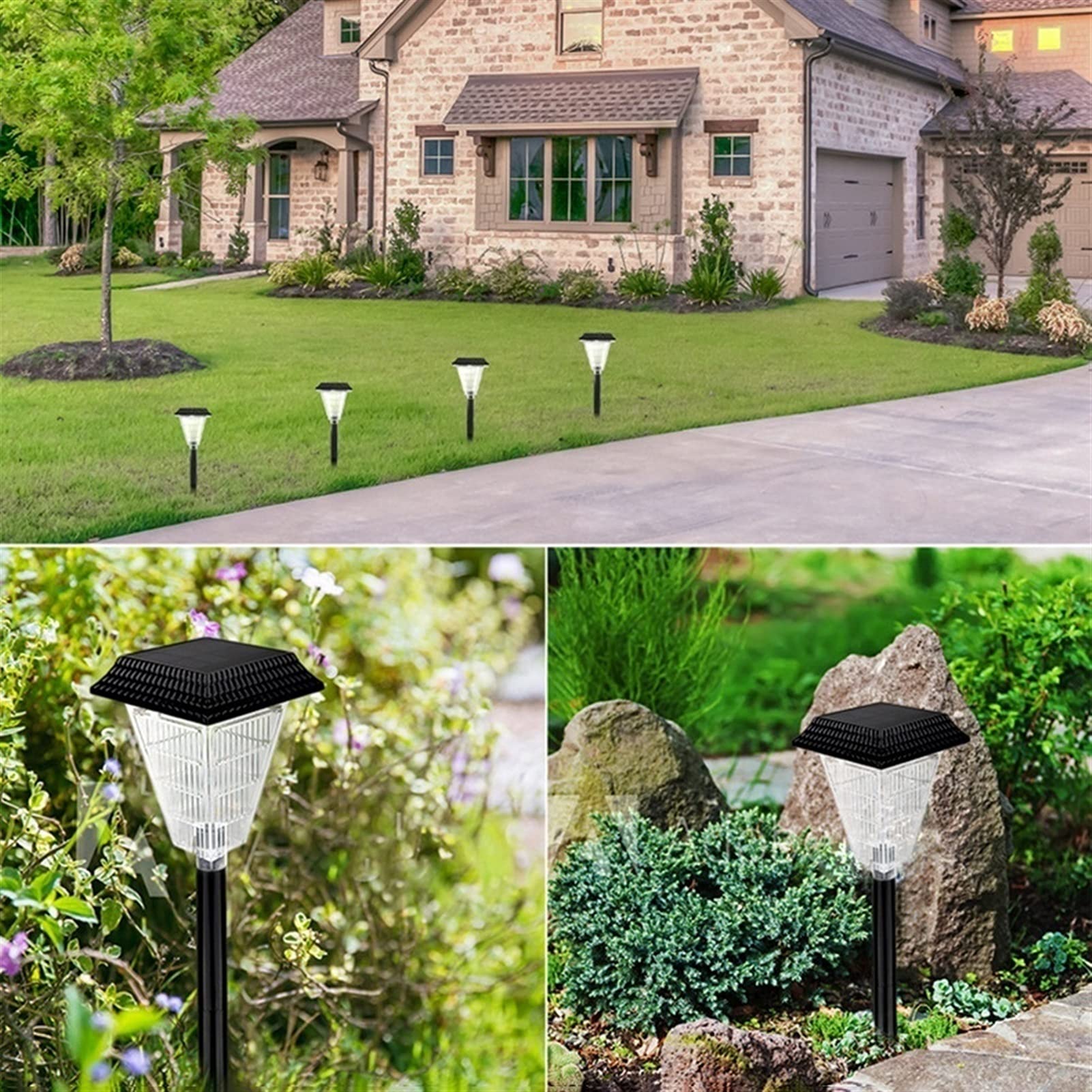 Solar-Flammenlichter, wasserdichte Sicherheitslichter, Landschaftsdekorationslicht, Dämmerung bis Morgendämmerung, Sicherheits-Solarflamme for Gartenwege Lampen (Color : Red)