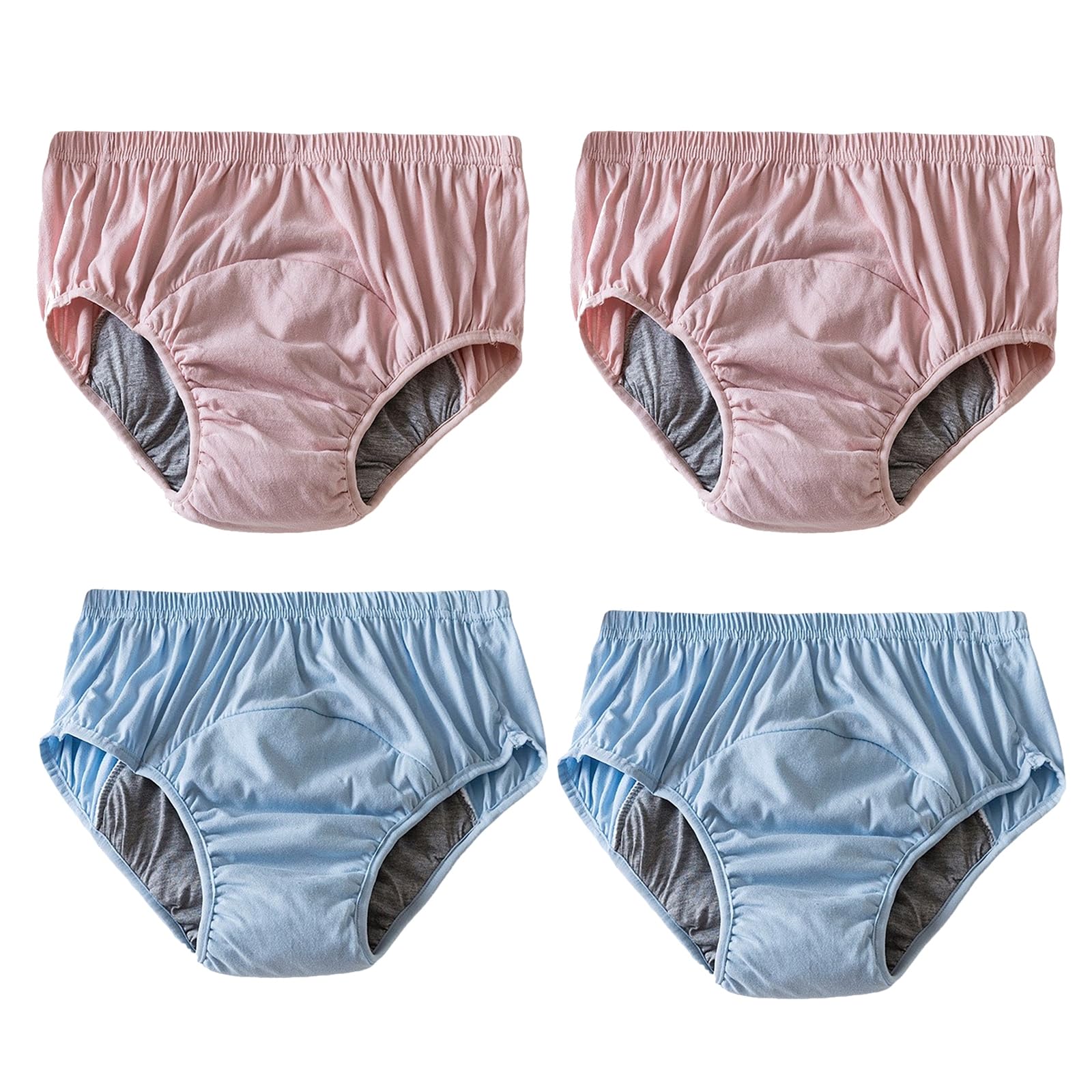 Riutilizzabile Incontinenza Biancheria Intima per Adulti, Pannoloni a Mutandina per Anziani A Prova di Perdite 100% Cotone per l'incontinenza, Post-Partum,3XL