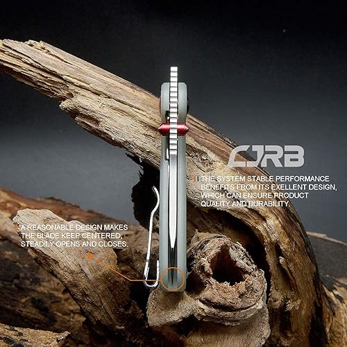 Miniatura 4 de CJRB - Cuchillos plegables Maileah J1918-NTG AR-RPM9 acero en polvo Balde G10 cuchillo plegable con mango táctico EDC verde