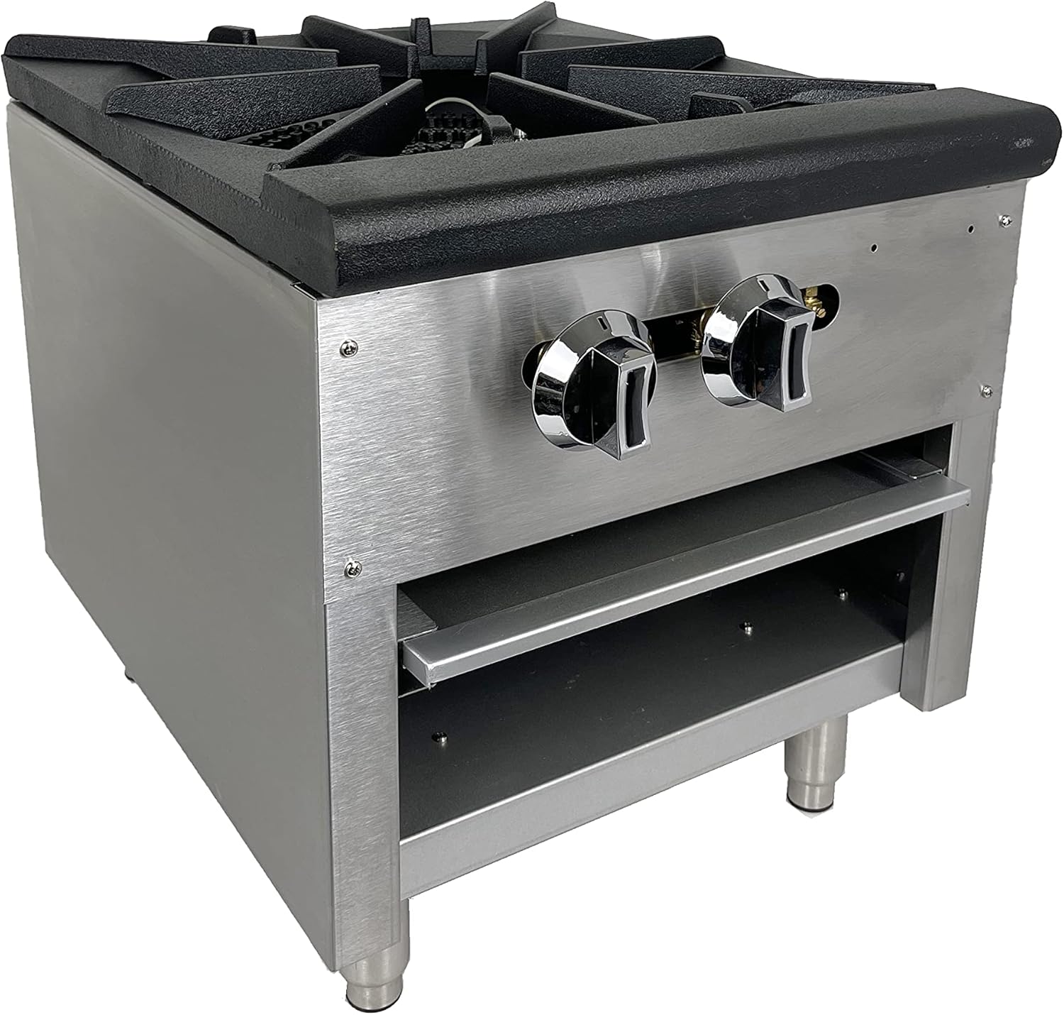 FSE 18-Inch Commercial Heavy Duty Countertop Gas Stock Pot Range with Single Burner, 80,000 BTU (CULCTSP1NG)