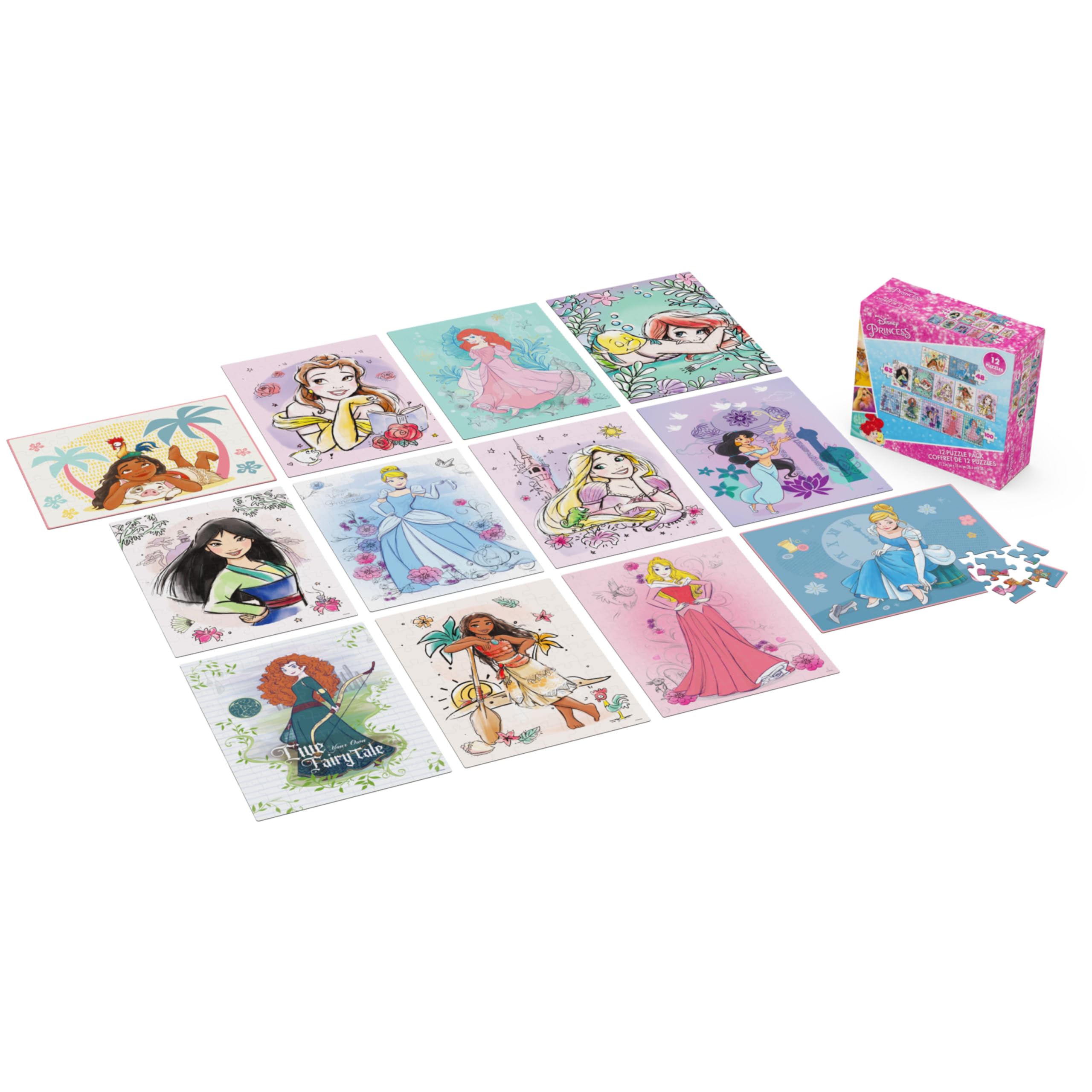 Spin Master Games Disney Princess 12-Puzzle Bundle