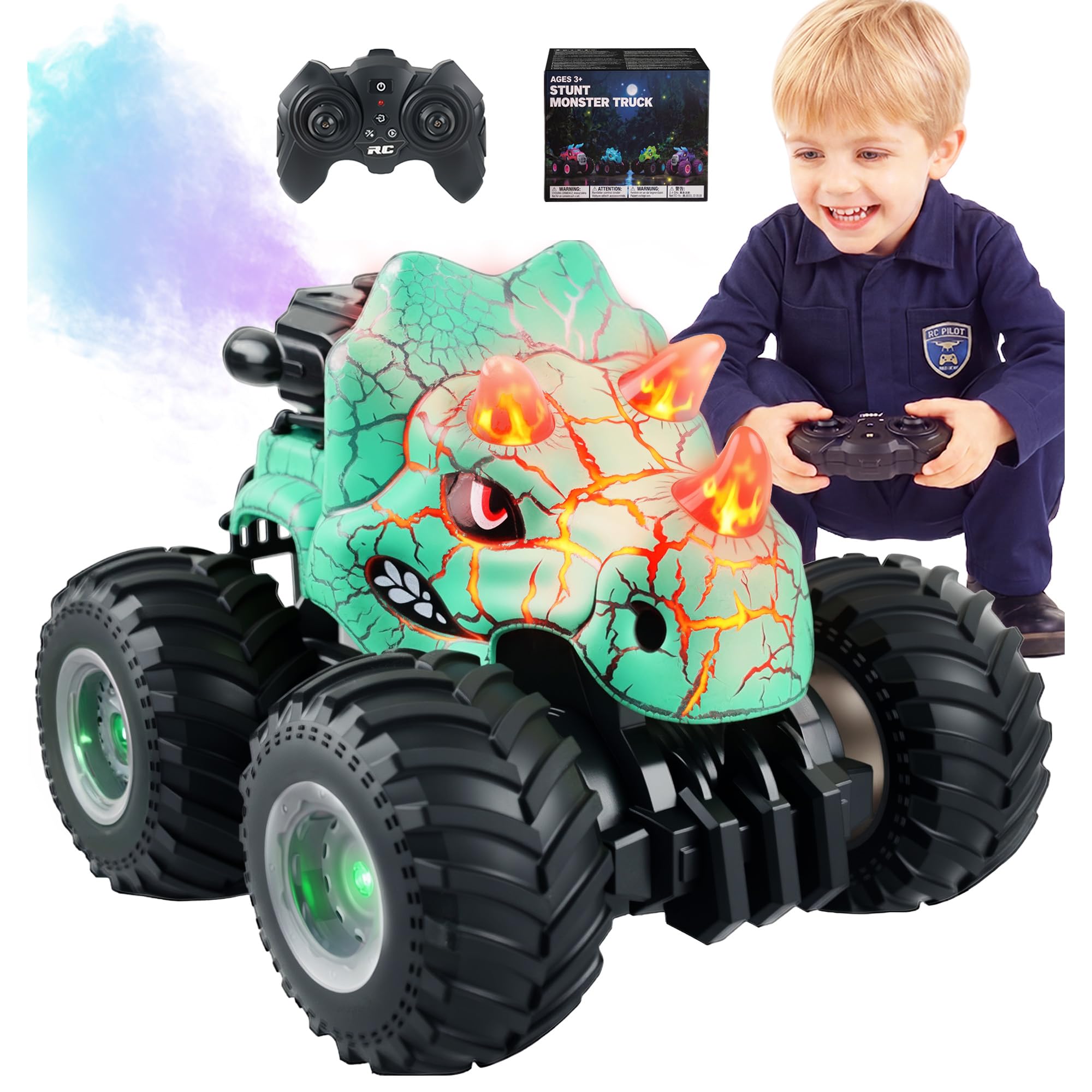 BEZGAR Monster Truck Toys, 1:18 Remote Control Monster Truck, Blue