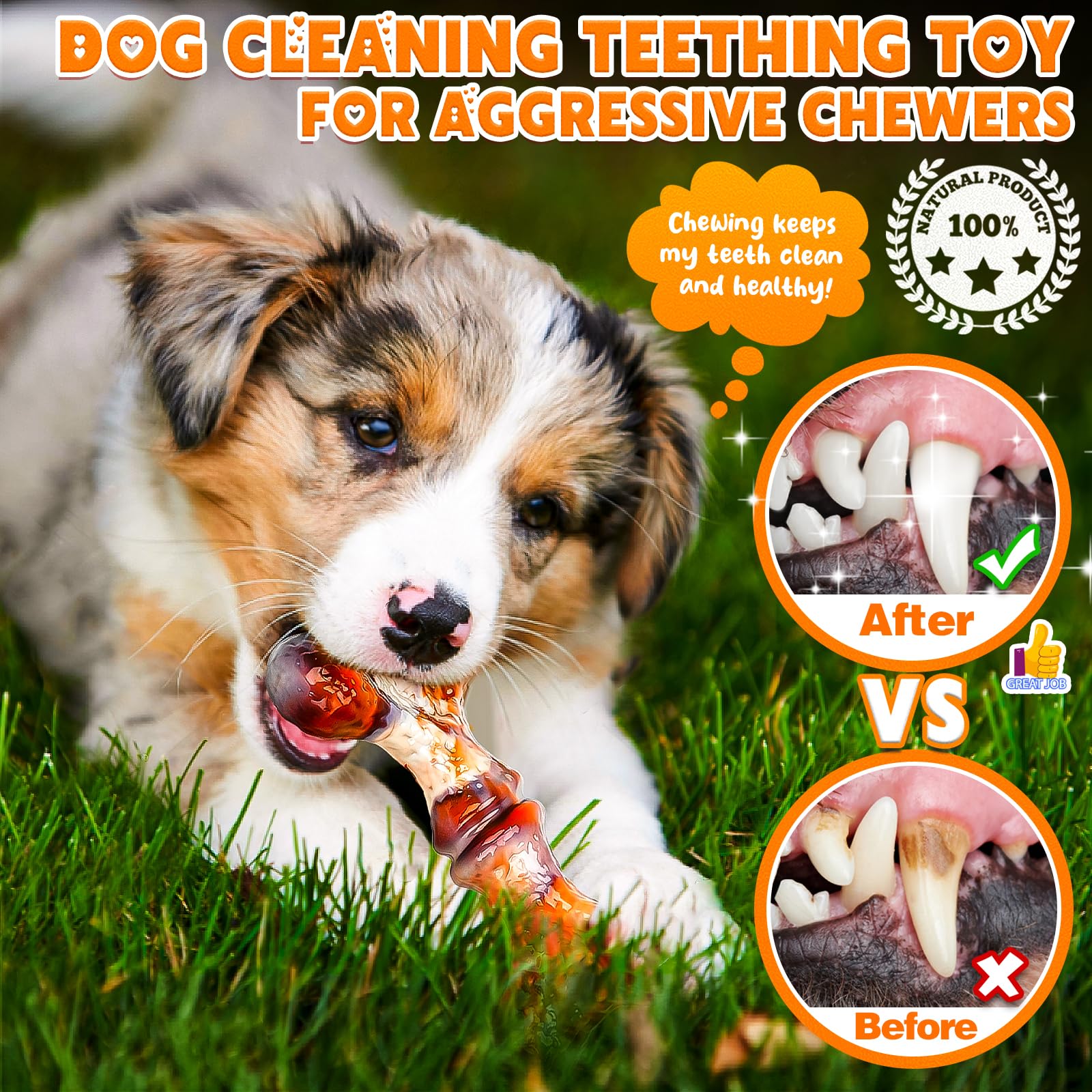 Paquete de 4 juguetes masticables para perros para masticadores agresivos, juguetes indestructibles para razas grandes, medianas y pequeñas, masticables duraderos con sabor a tocino, huesos de