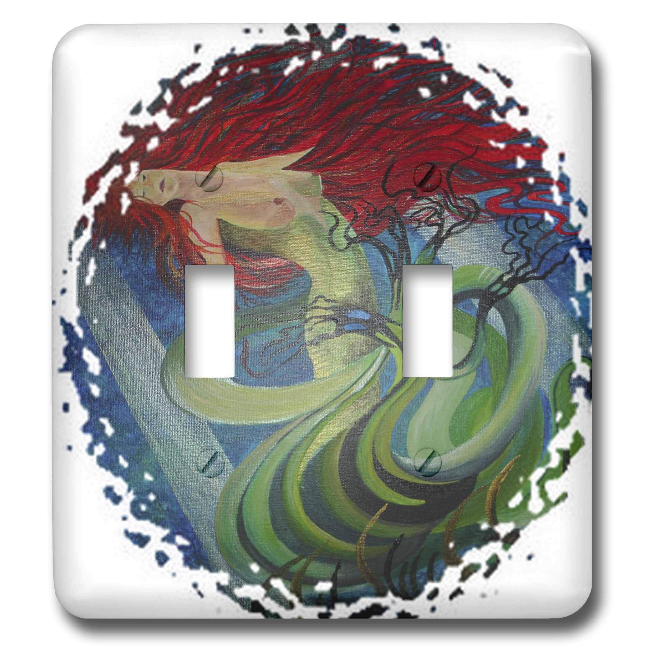 Interrupteur double sirène 3dRose lsp_46898_2 bleu décoratif