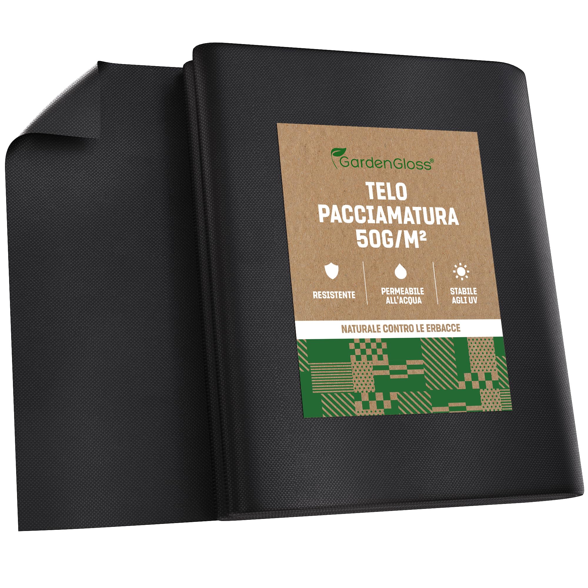 VivaGarden Telo Per Pacciamatura 50x1 M In PP Drenante E Traspirante Per Orto, Serra E Giardino Colore Nero A324v01ao72 P 404480