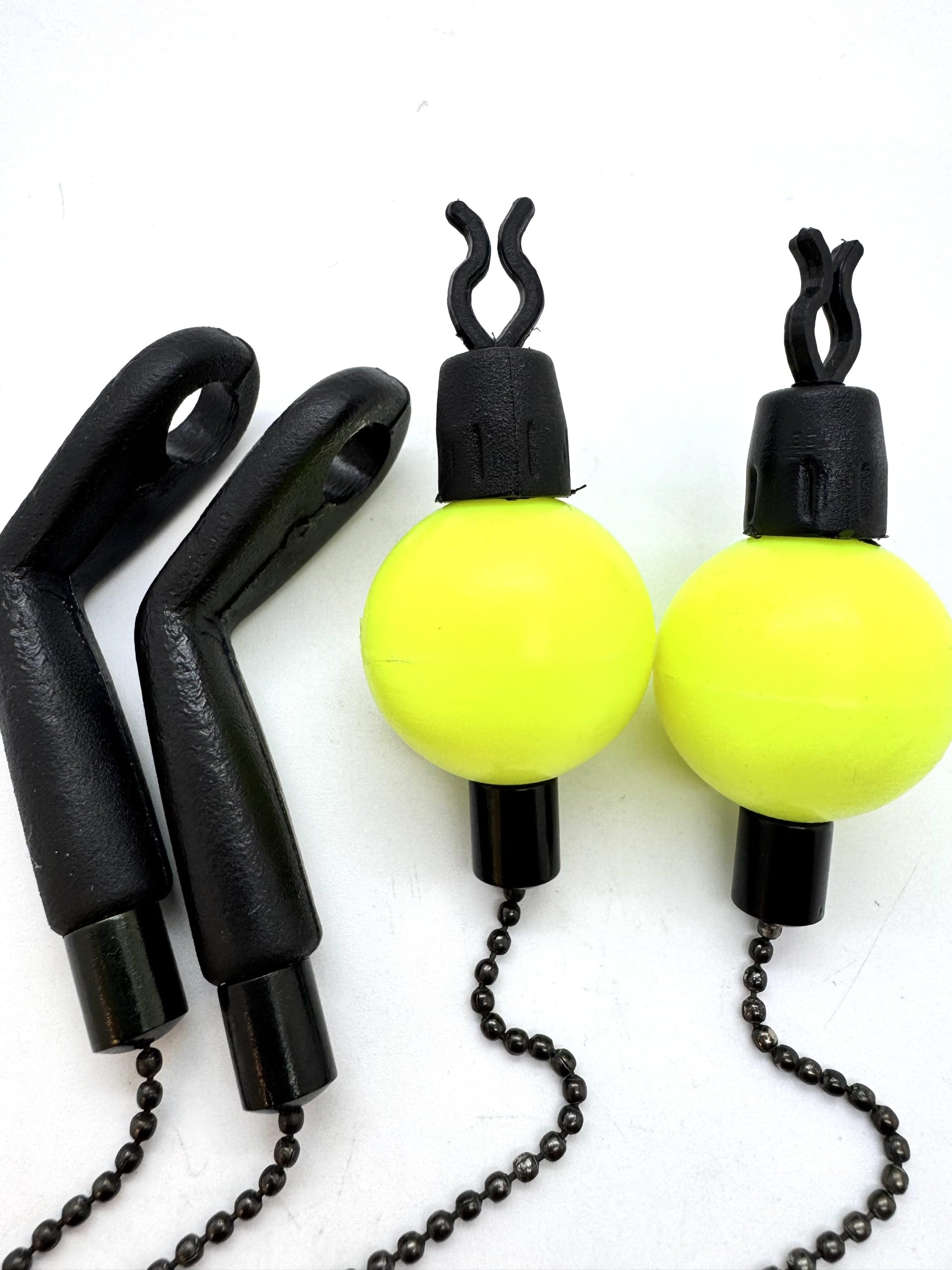 Olax Bright Green Ball Chain Bite Indicator – Carp Fishing Bobbin Swinger Hanger – Tangle-Free, Lightweight