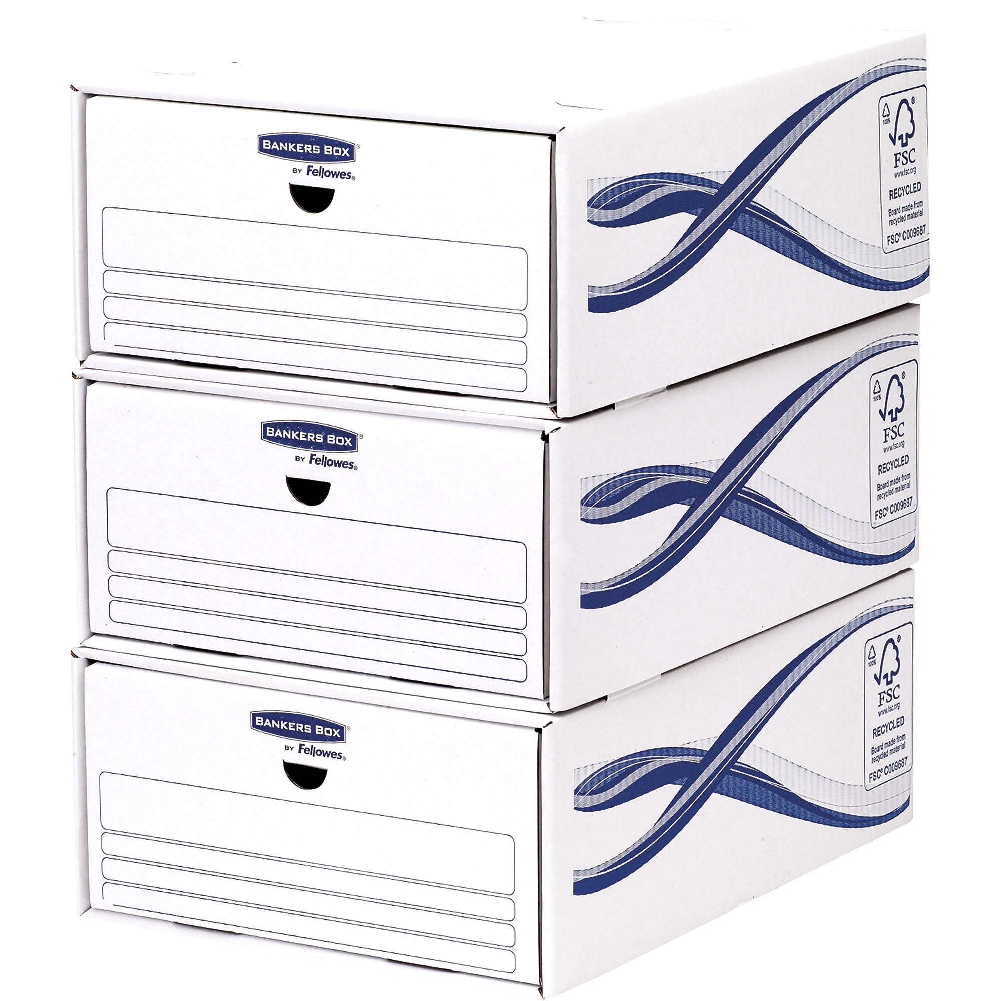Bankers Box 4461104 - Kartonbox, A4-Format, blau, 5 Einheiten